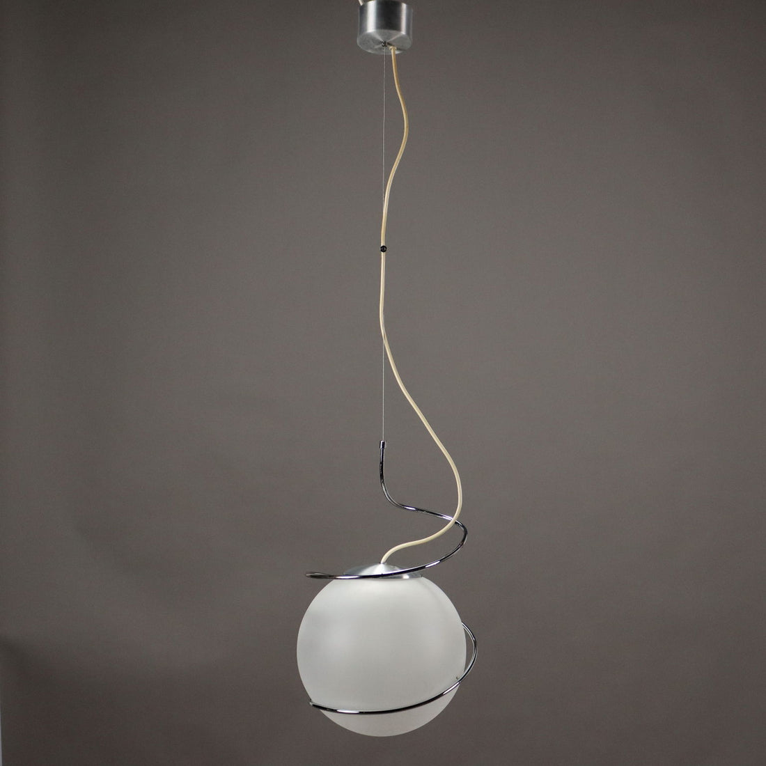 Vintage Chandelier Aluminium Metal Italy 1970s-1980s | Modernism  Lighting