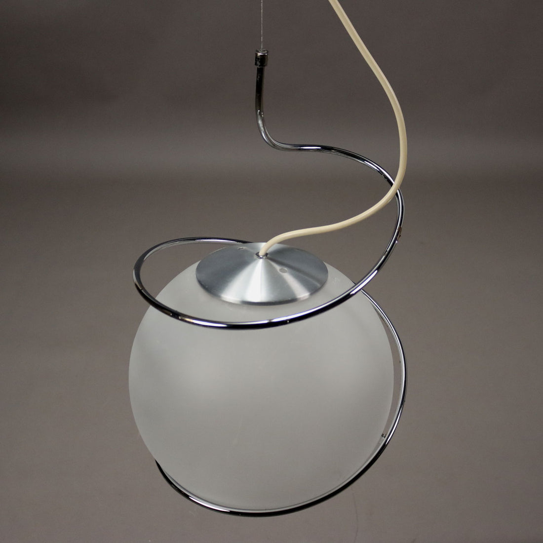 Vintage Chandelier Aluminium Metal Italy 1970s-1980s | Modernism  Lighting