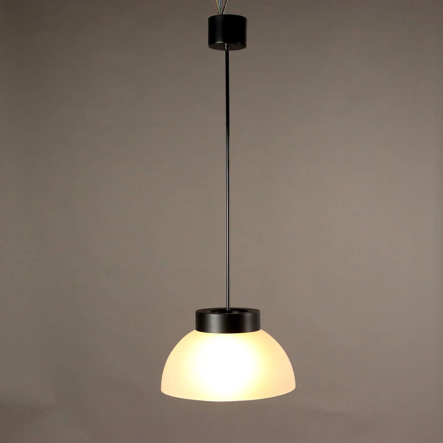 Vintage Ceiling Lamp Aluminium Glass Italy 1970s | Modernism | Lighting