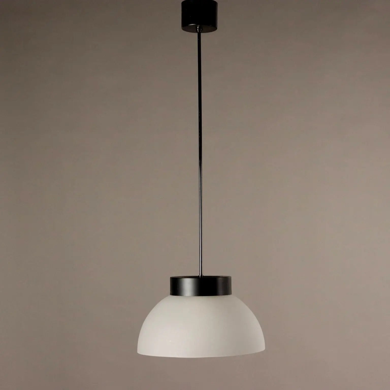 Vintage Ceiling Lamp Aluminium Glass Italy 1970s | Modernism | Lighting