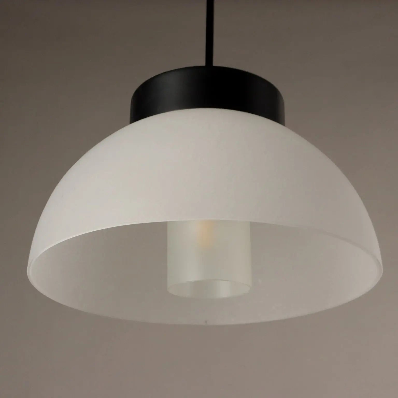 Vintage Ceiling Lamp Aluminium Glass Italy 1970s | Modernism | Lighting