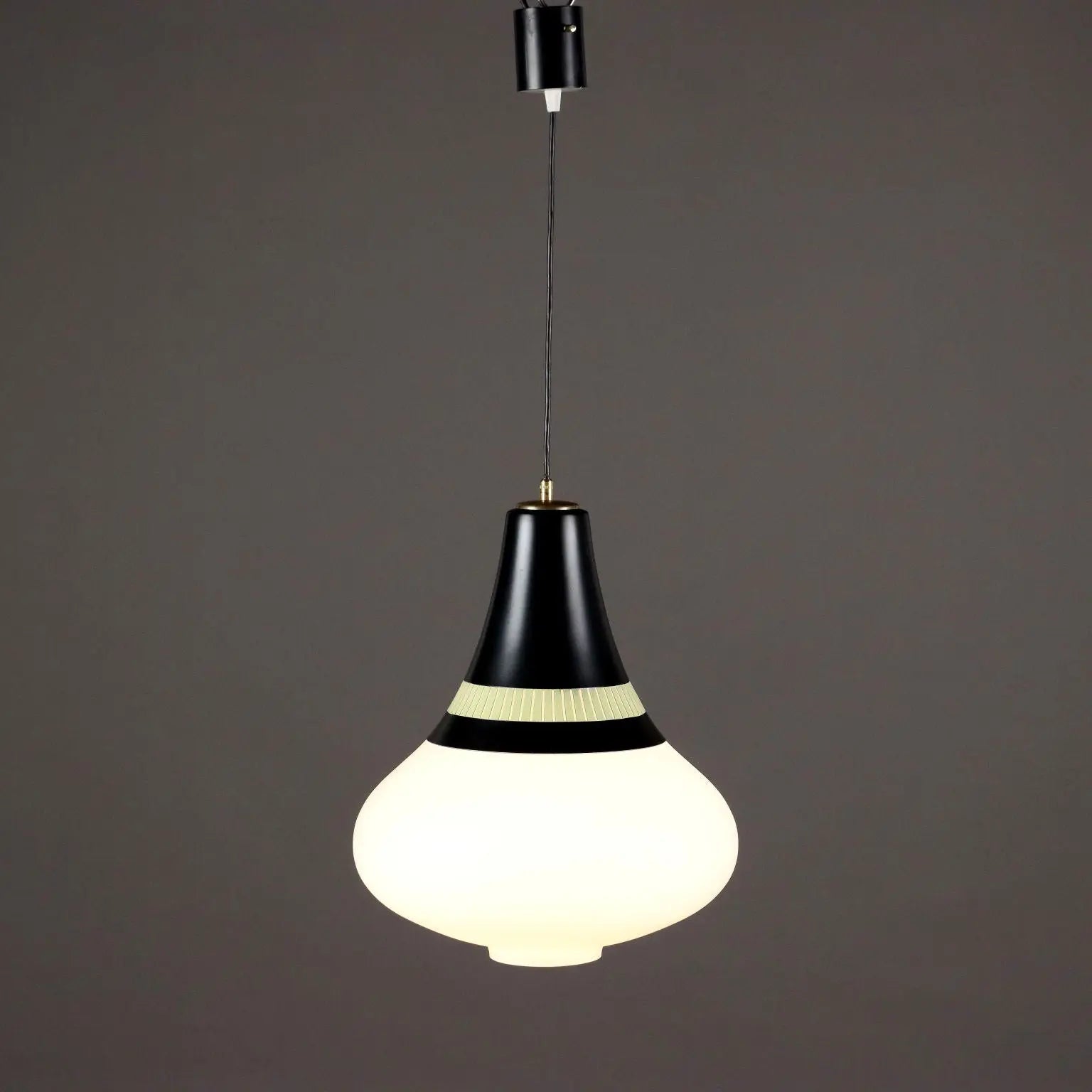 Vintage Stilnovo Lamp Aluminium Glass Italy 1960s | Modernism | Lighting