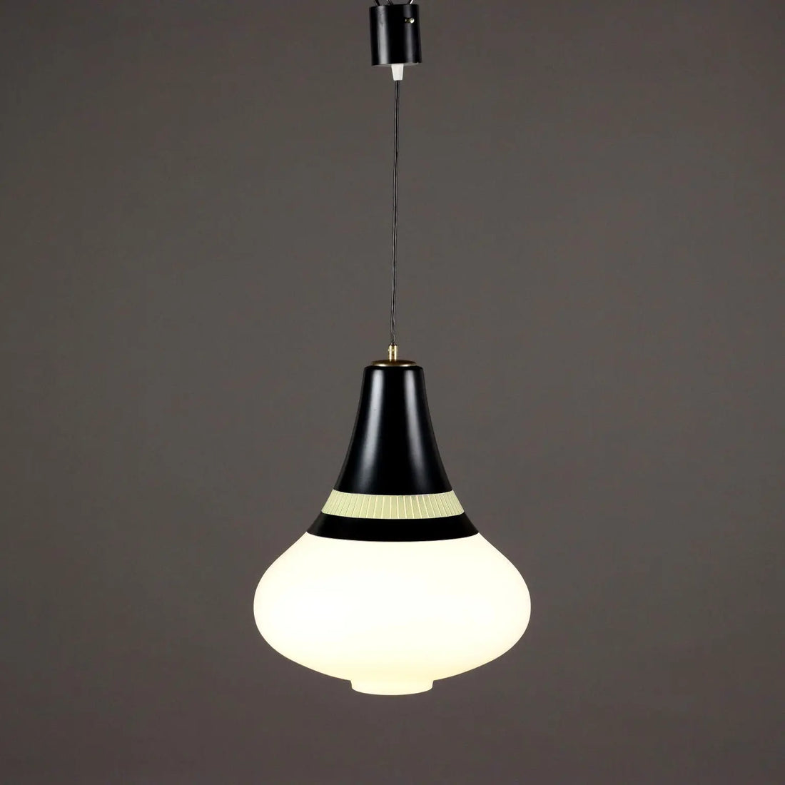 Vintage Stilnovo Lamp Aluminium Glass Italy 1960s | Modernism | Lighting