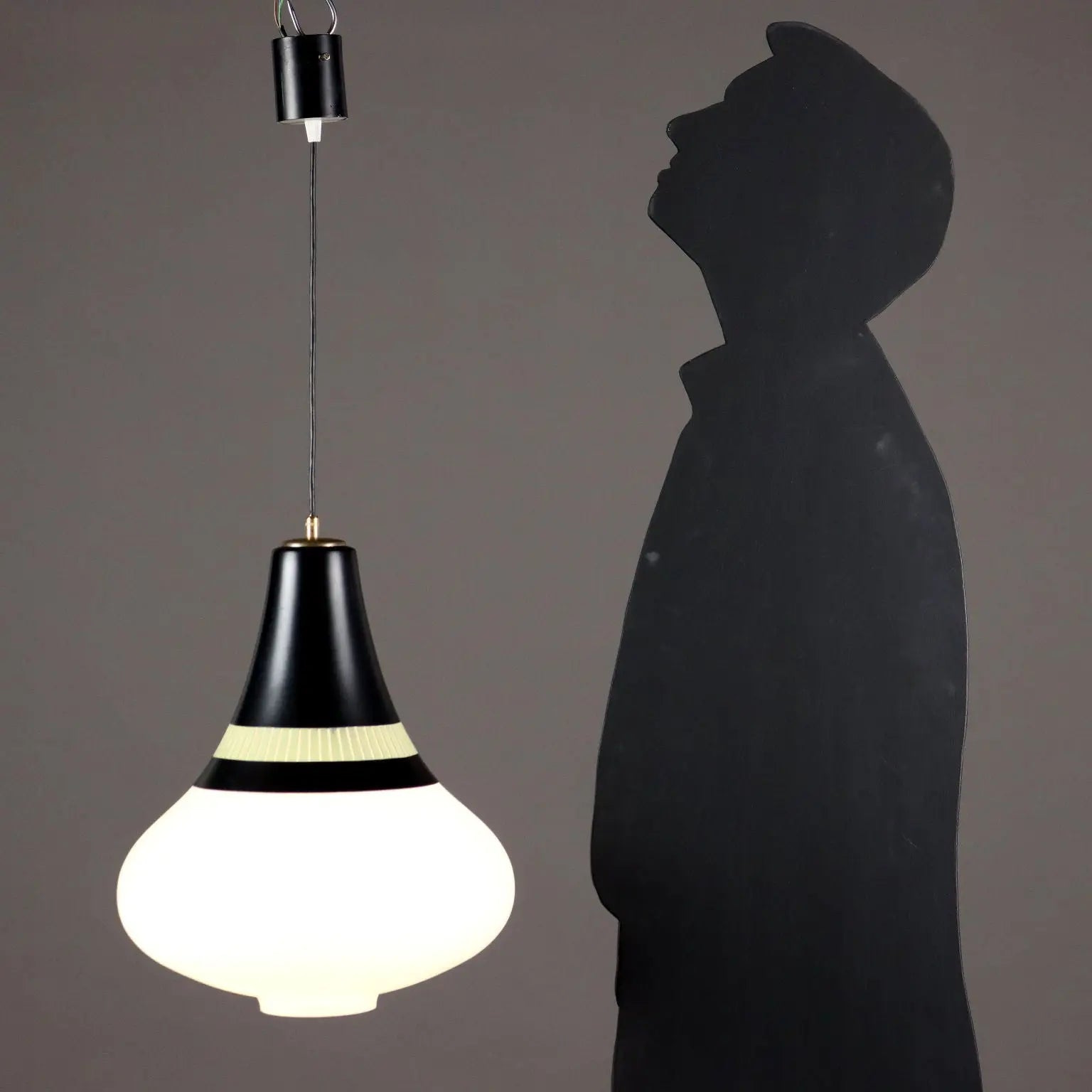 Vintage Stilnovo Lamp Aluminium Glass Italy 1960s | Modernism | Lighting