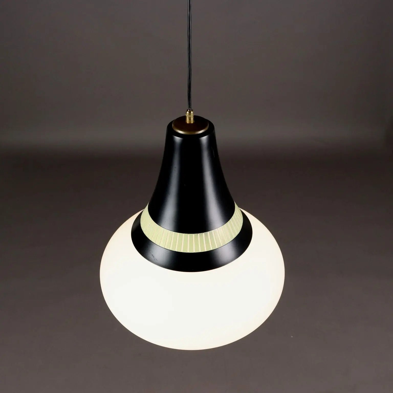 Vintage Stilnovo Lamp Aluminium Glass Italy 1960s | Modernism | Lighting