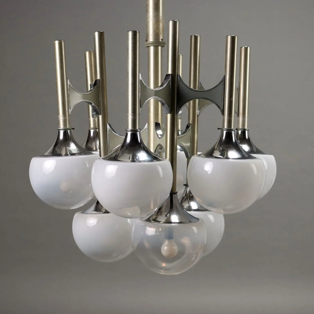 Vintage Lamp Lacquered Steel Glass Spheres Italy 1960s-1970s | Modernism | Lighting
