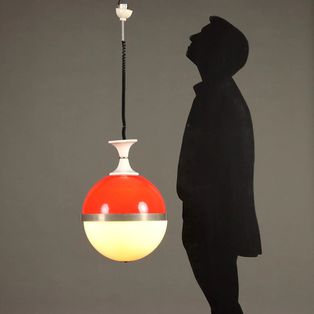 Vintage Two-Tone Chandelier Aluminium Plastic Italy 1970s | Modernism | Lighting