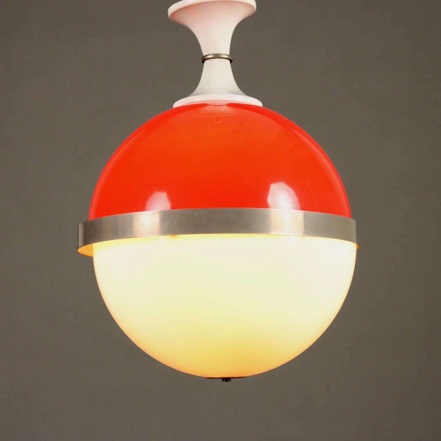 Vintage Two-Tone Chandelier Aluminium Plastic Italy 1970s | Modernism | Lighting