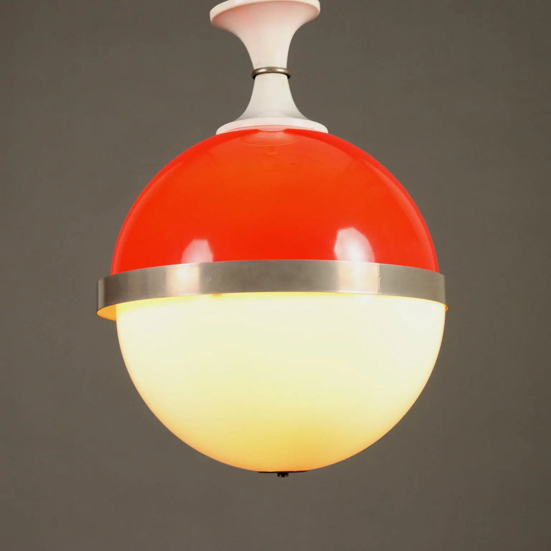 Vintage Two-Tone Chandelier Aluminium Plastic Italy 1970s | Modernism | Lighting