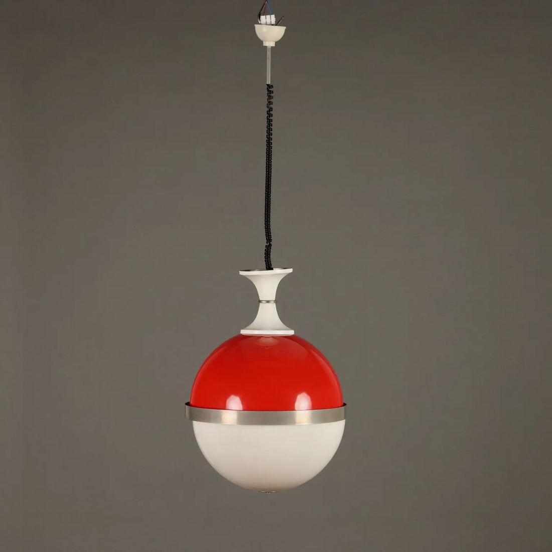 Vintage Two-Tone Chandelier Aluminium Plastic Italy 1970s | Modernism | Lighting