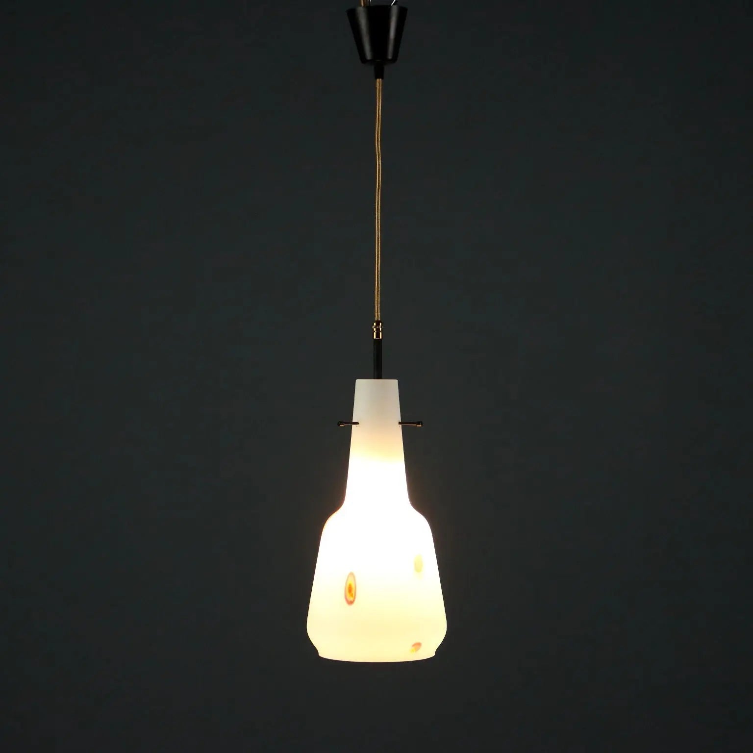 Ceiling Lamp in Opaline Glass, 1960s
