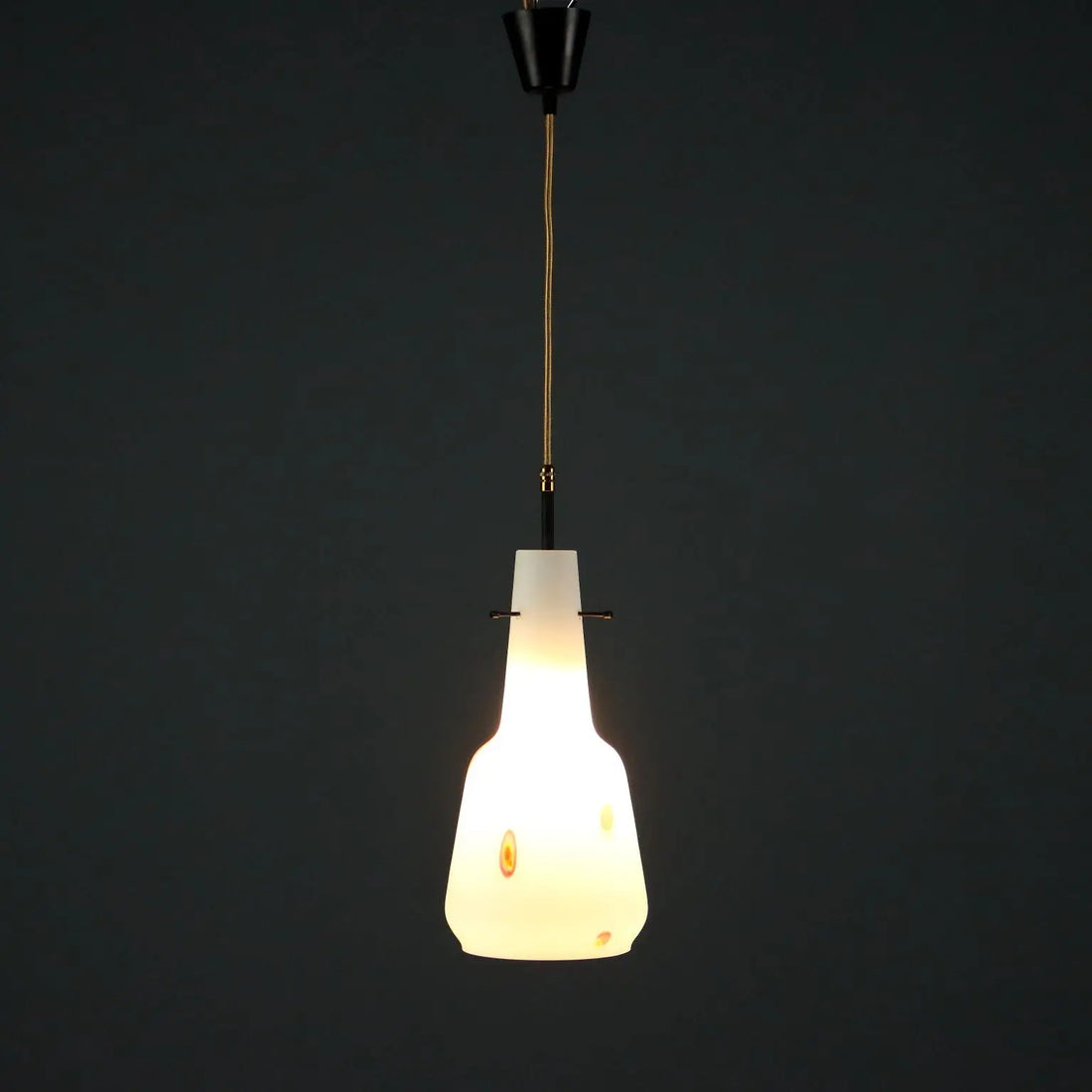 Ceiling Lamp in Opaline Glass, 1960s
