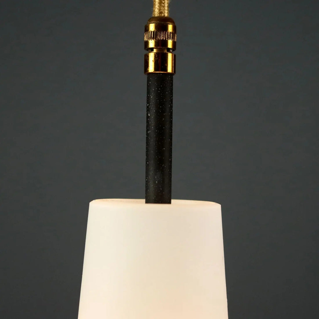 Ceiling Lamp in Opaline Glass, 1960s