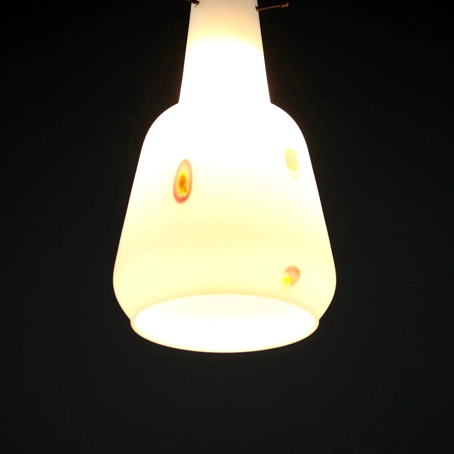 Ceiling Lamp in Opaline Glass, 1960s