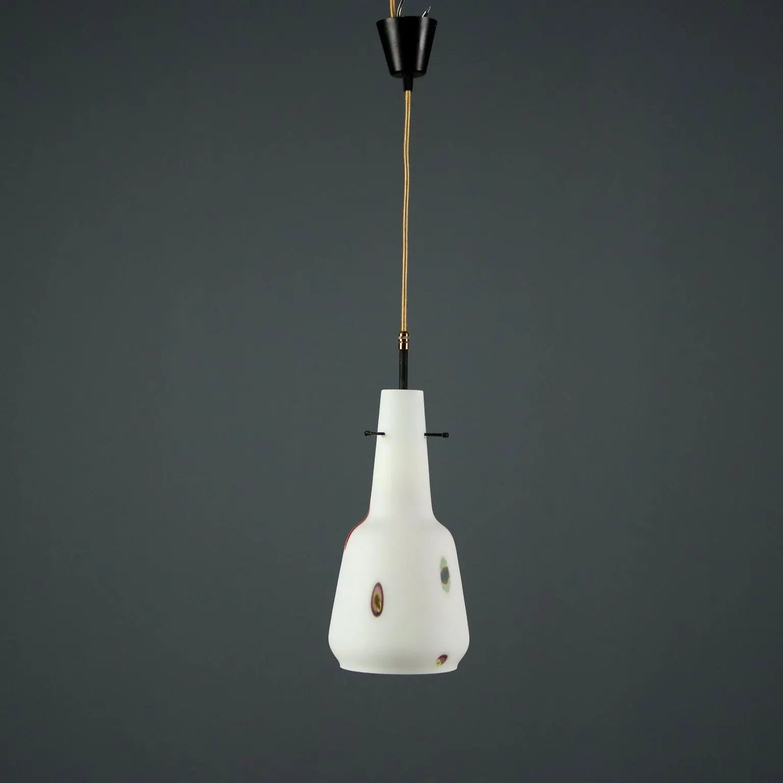 Ceiling Lamp in Opaline Glass, 1960s