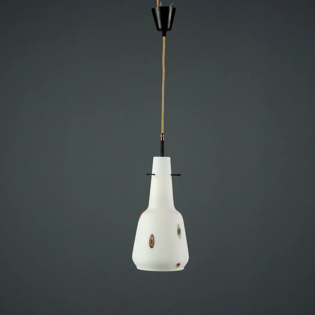 Ceiling Lamp in Opaline Glass, 1960s