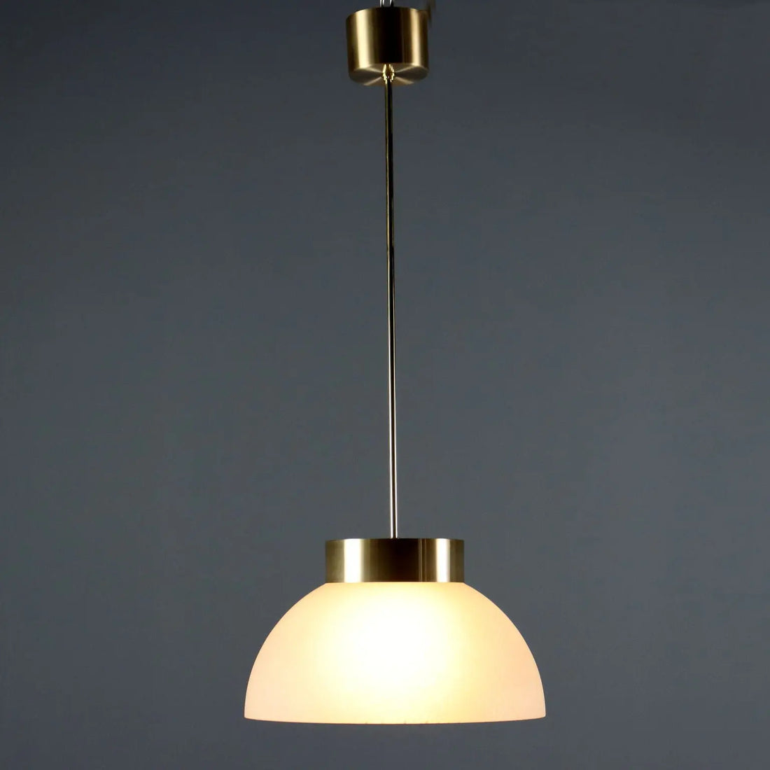 Pendant Lamp in Aluminum and Glass, 1960s