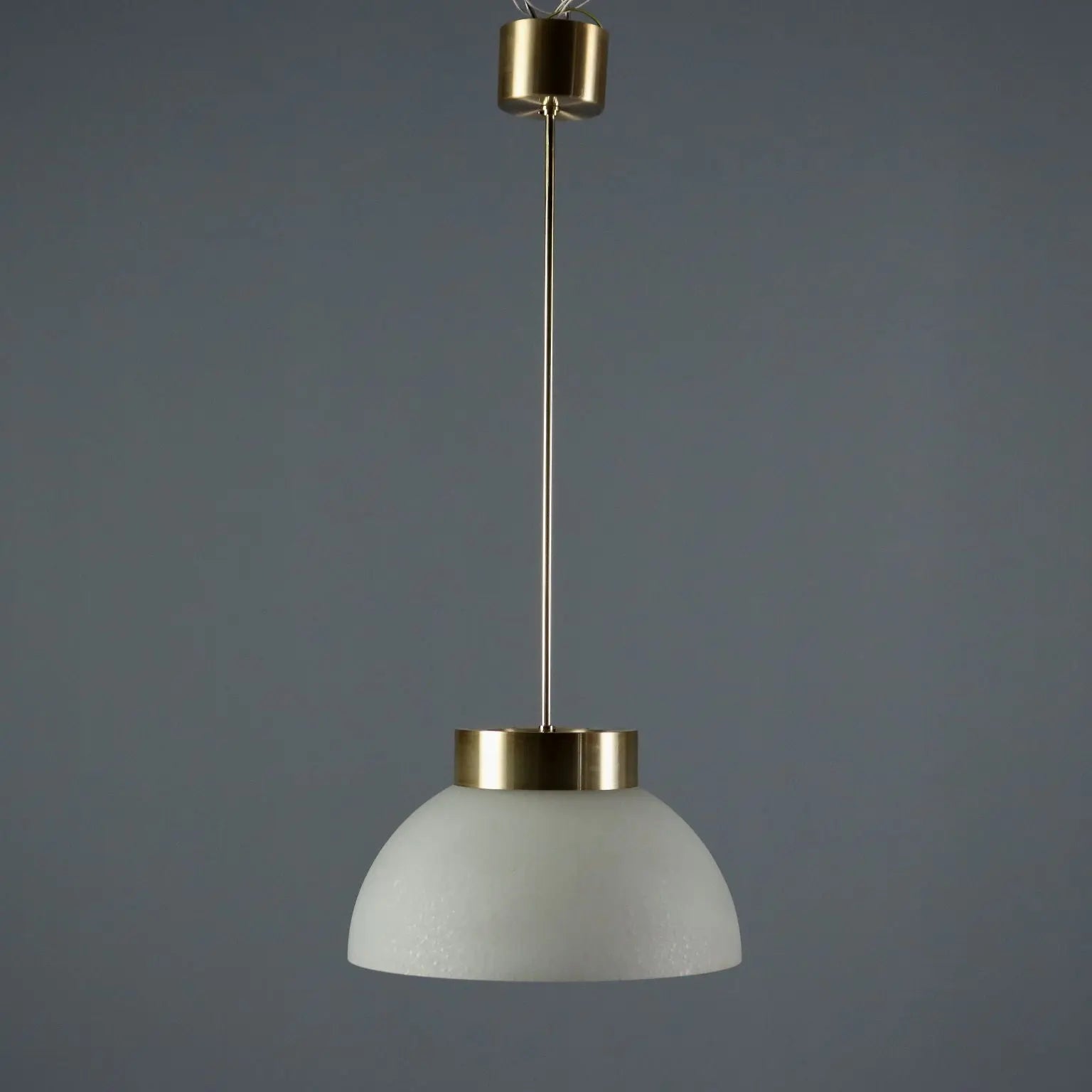 Pendant Lamp in Aluminum and Glass, 1960s