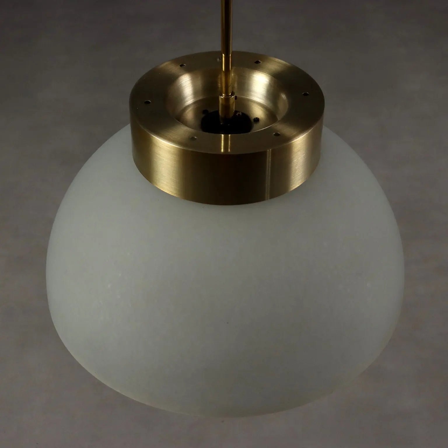 Pendant Lamp in Aluminum and Glass, 1960s