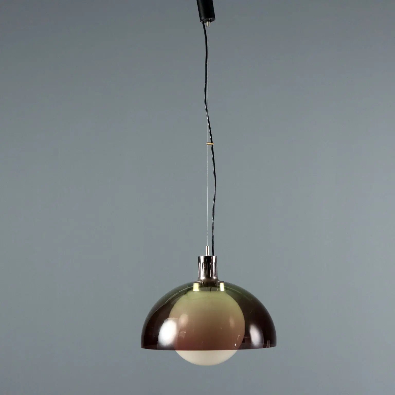 Ceiling Lamp in Methacrylate and Glass, 1960s
