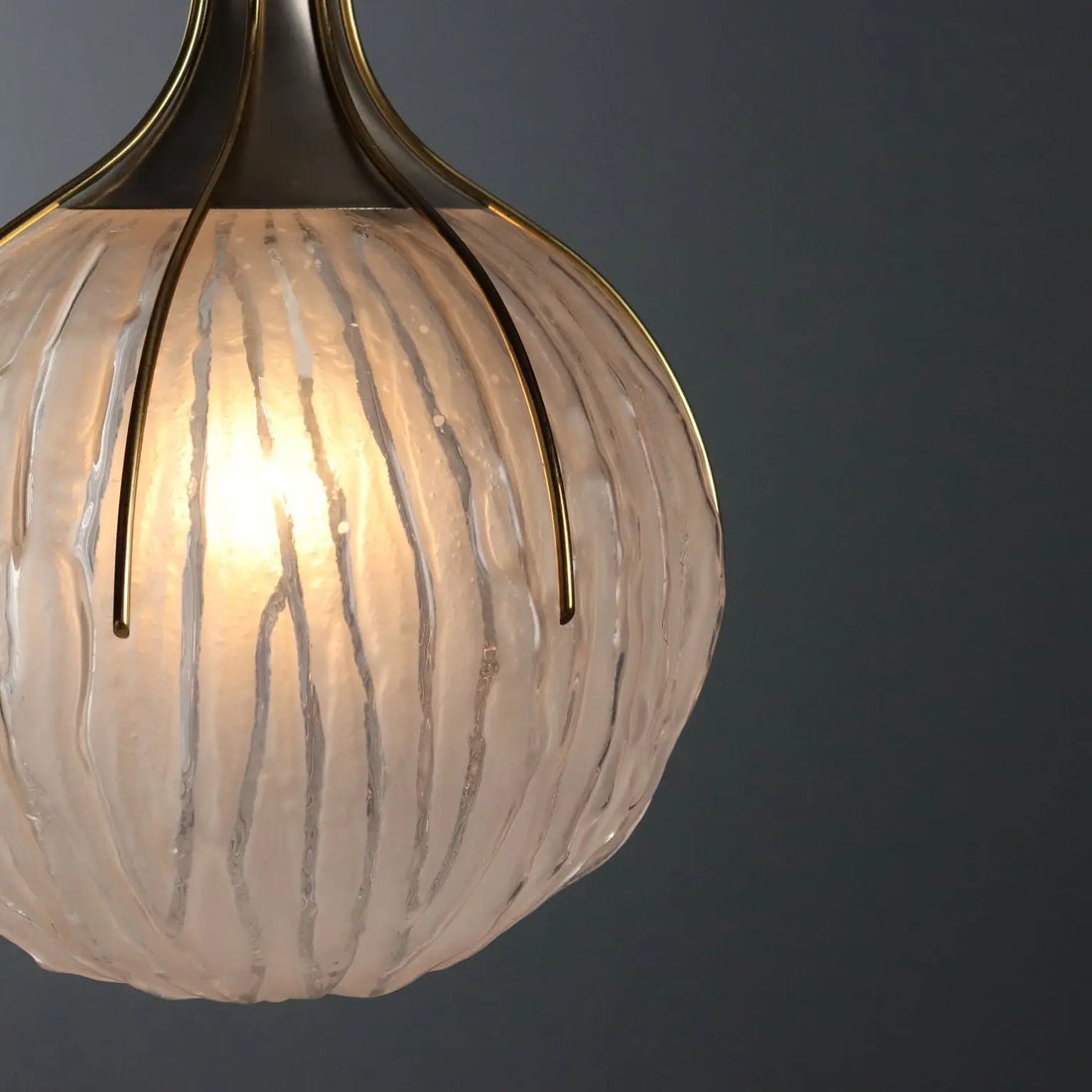 Vintage Ceiling Lamp in Metal and Glass, 1970s