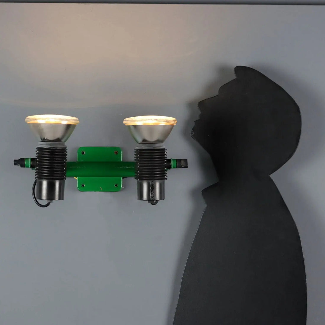 Vintage Stilnovo Wall Lamp Green Enamelled Metal Design 1980s | Modernism | Lighting