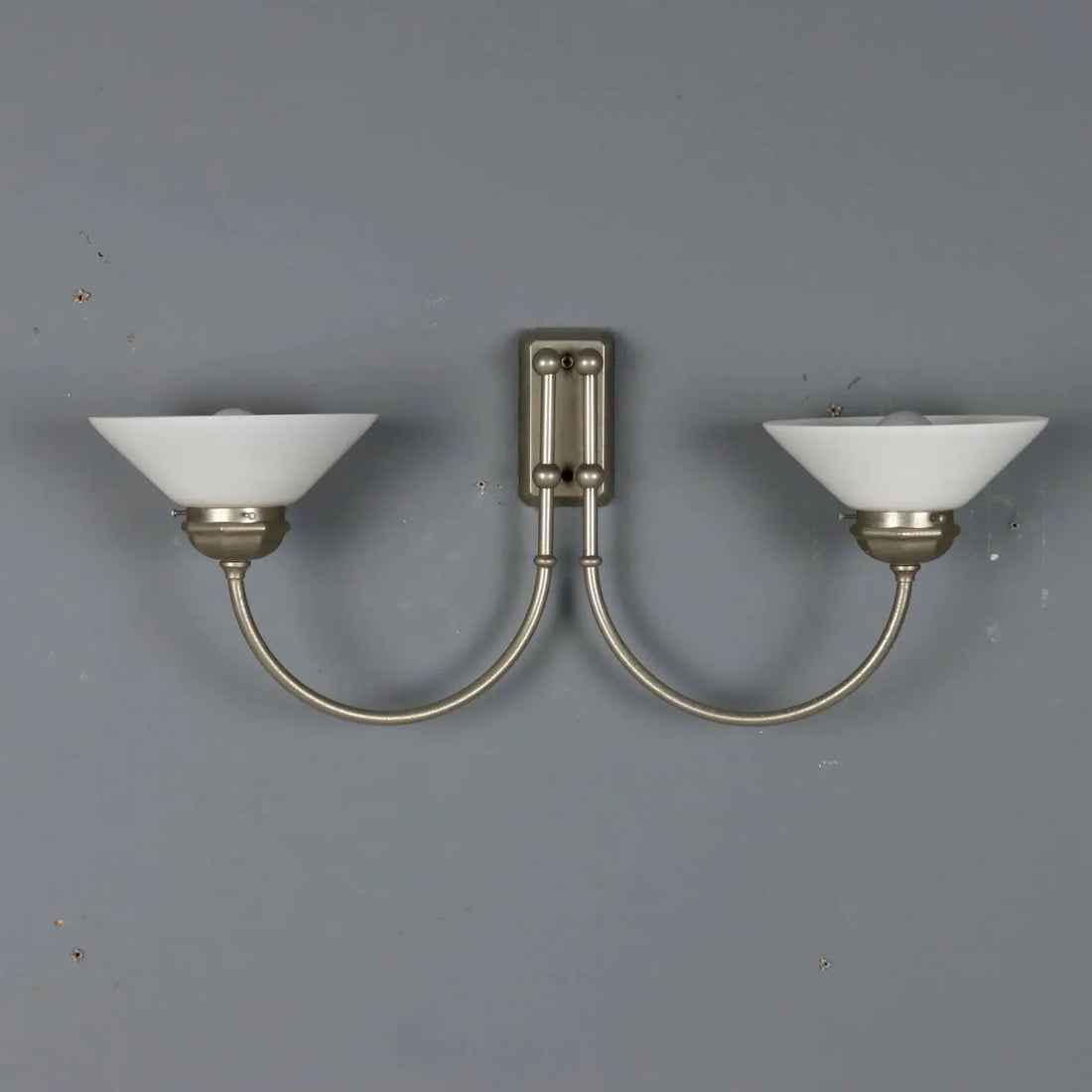 Vintage Wall Lamp Glass Double Socket Design Italy 1960s | Modernism | Lighting