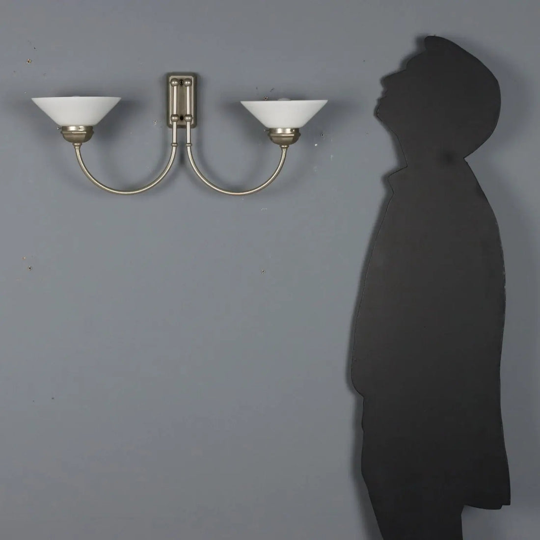 Vintage Wall Lamp Glass Double Socket Design Italy 1960s | Modernism | Lighting