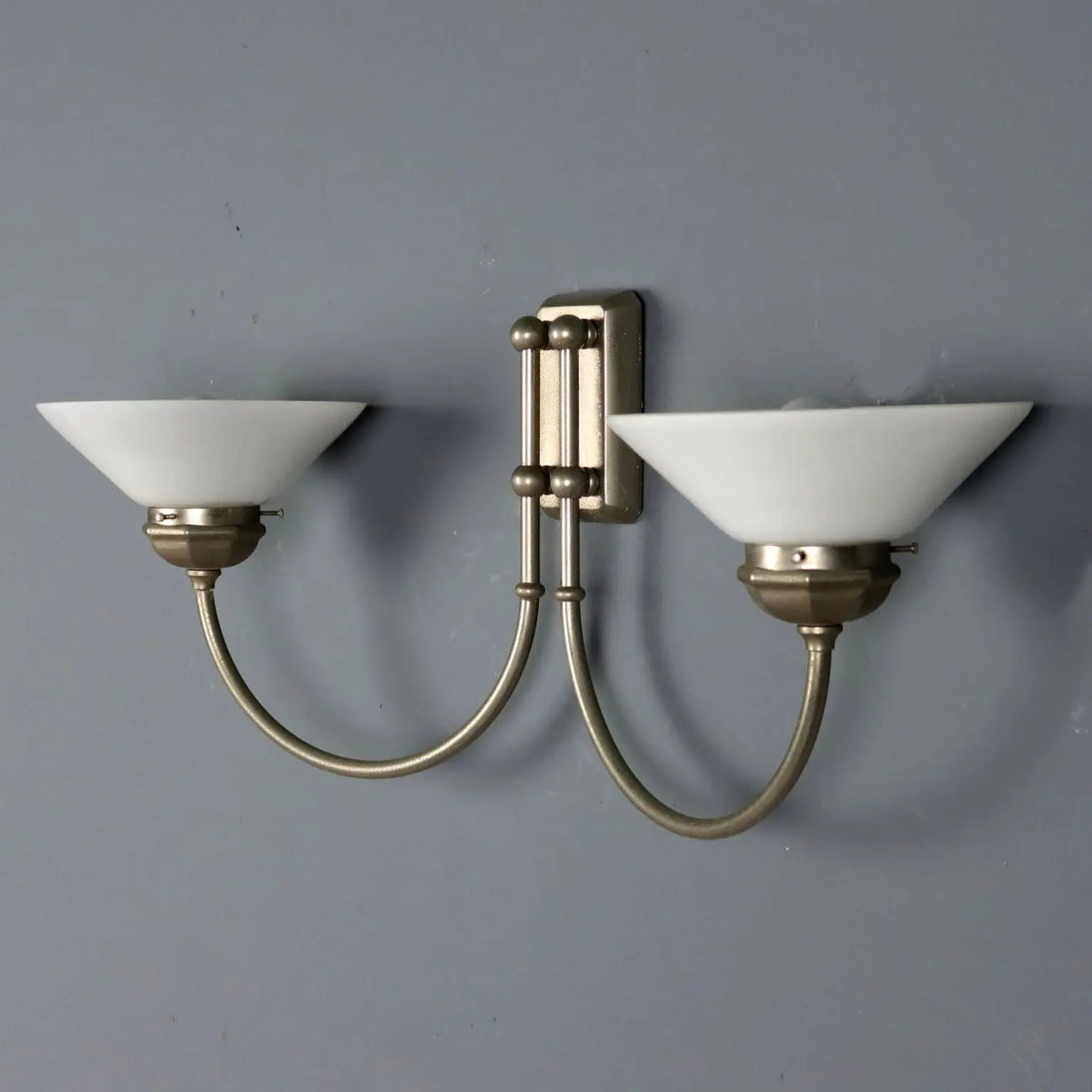 Vintage Wall Lamp Glass Double Socket Design Italy 1960s | Modernism | Lighting