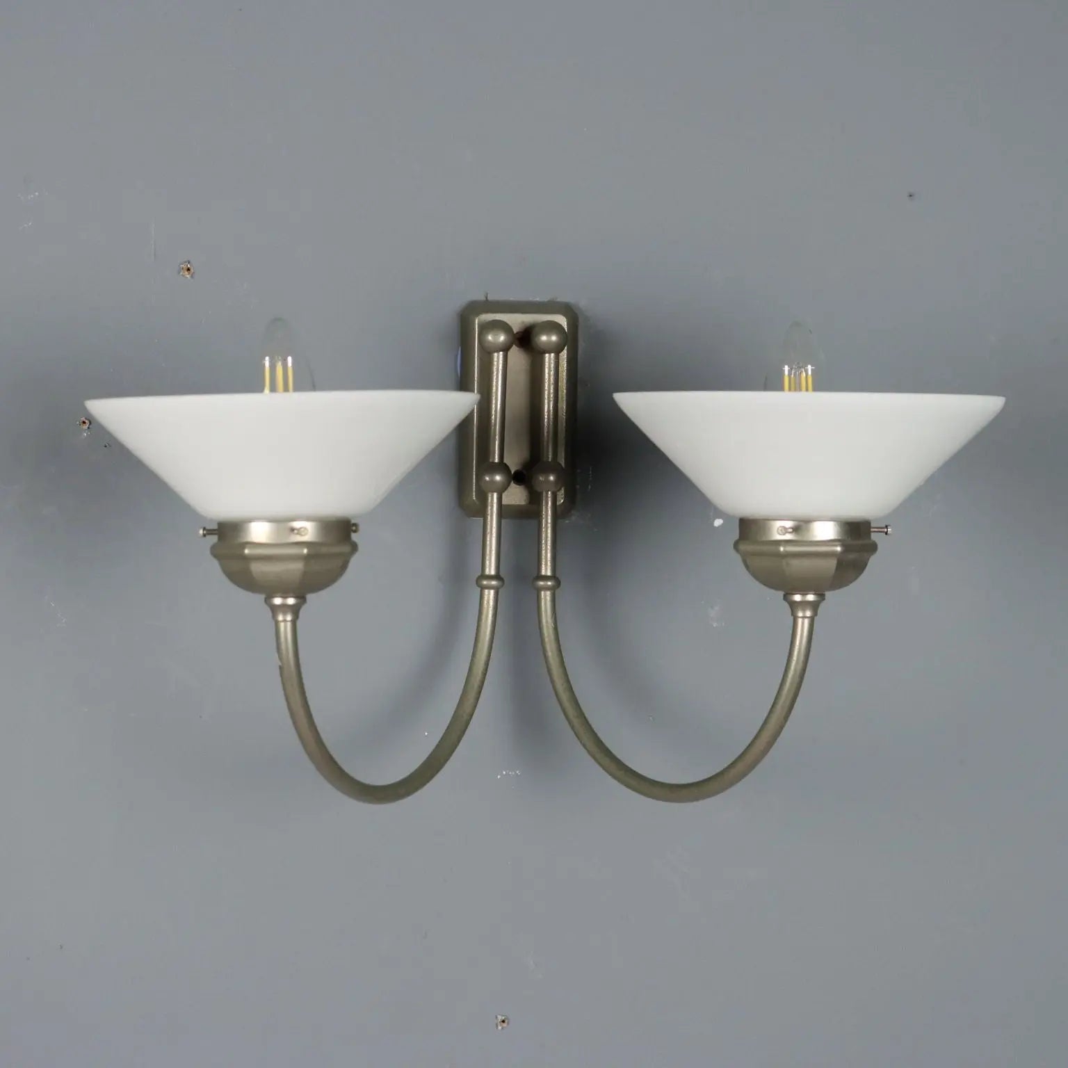 Vintage Wall Lamp Metal Glass Design Italy 1960s | Modernism | Lighting