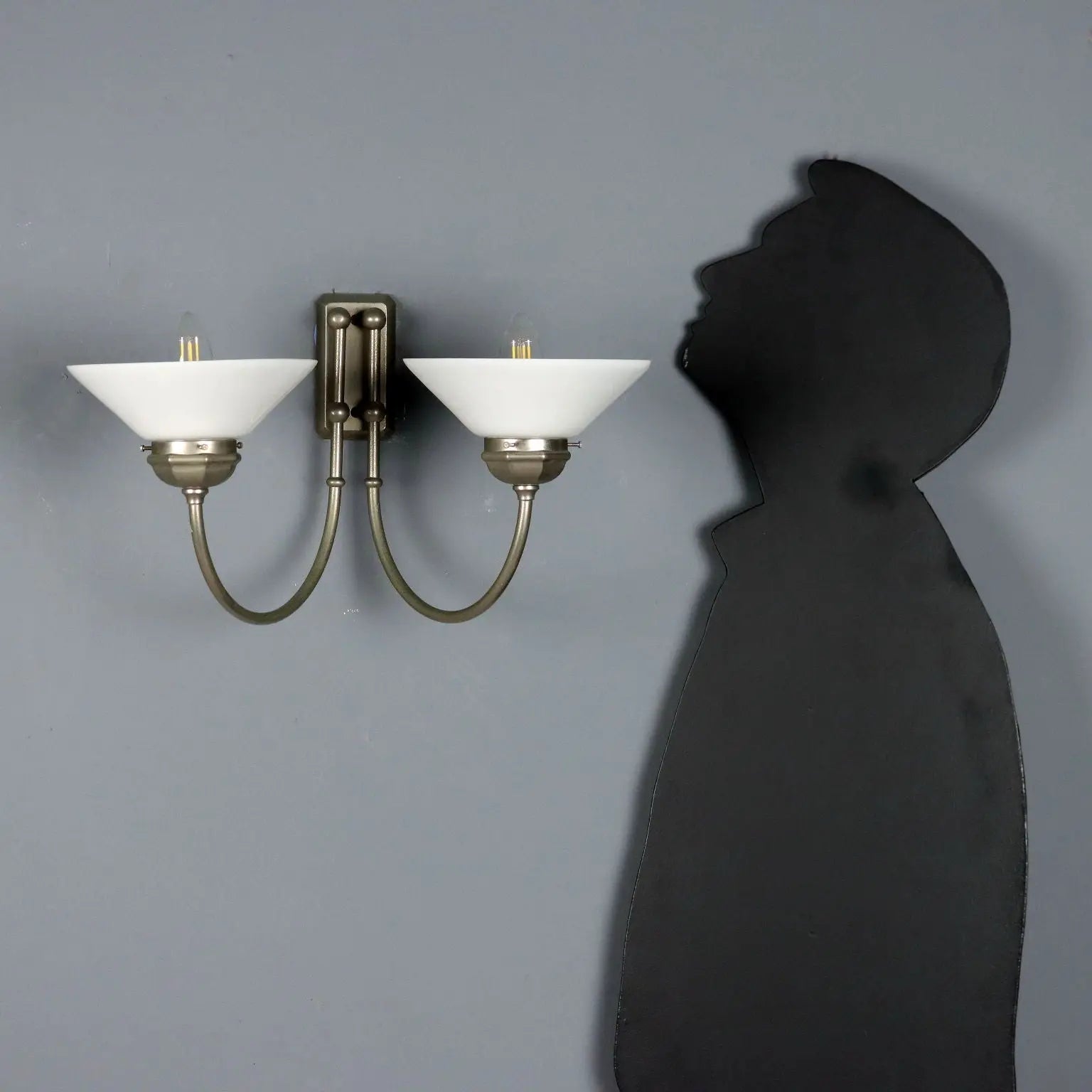 Vintage Wall Lamp Metal Glass Design Italy 1960s | Modernism | Lighting