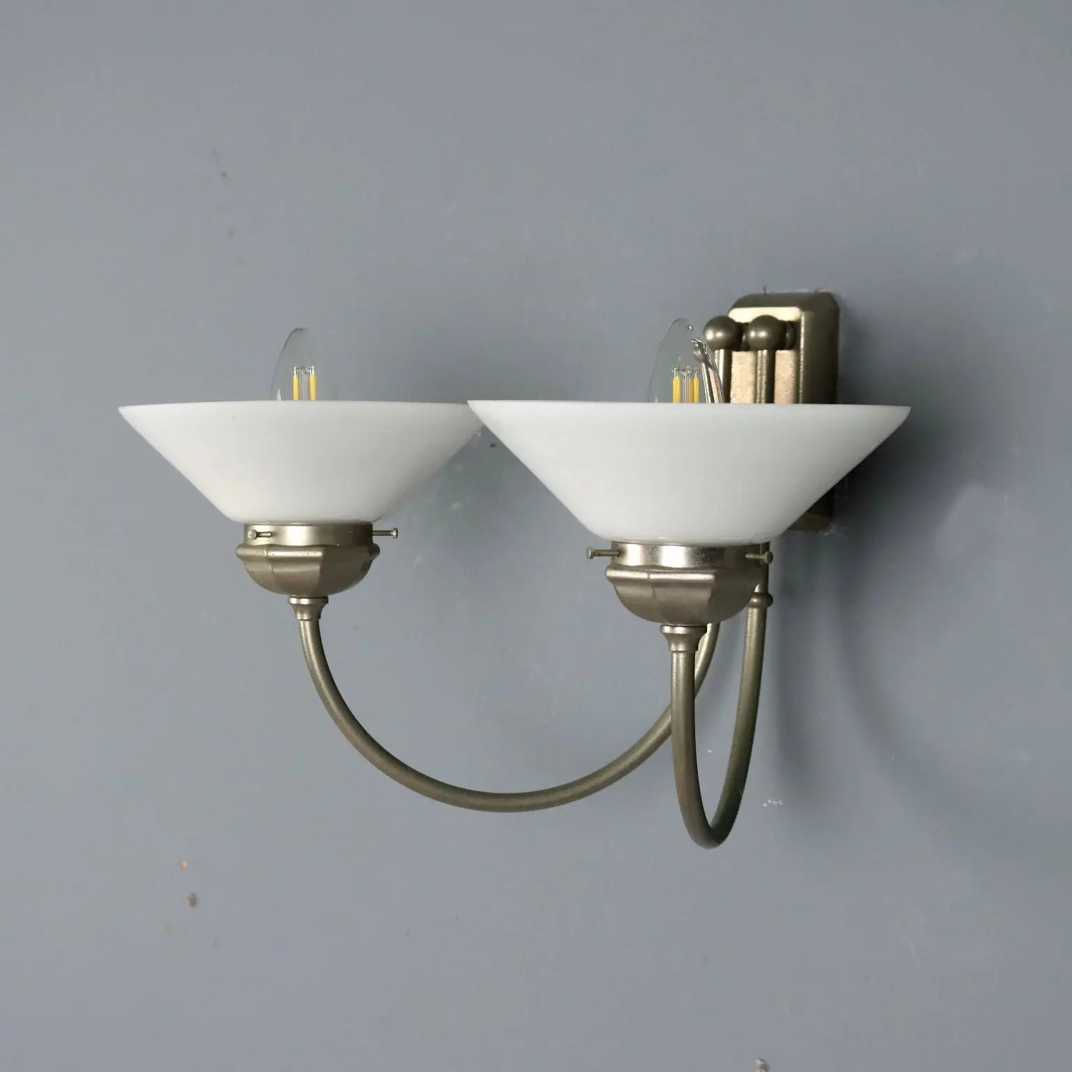 Vintage Wall Lamp Metal Glass Design Italy 1960s | Modernism | Lighting