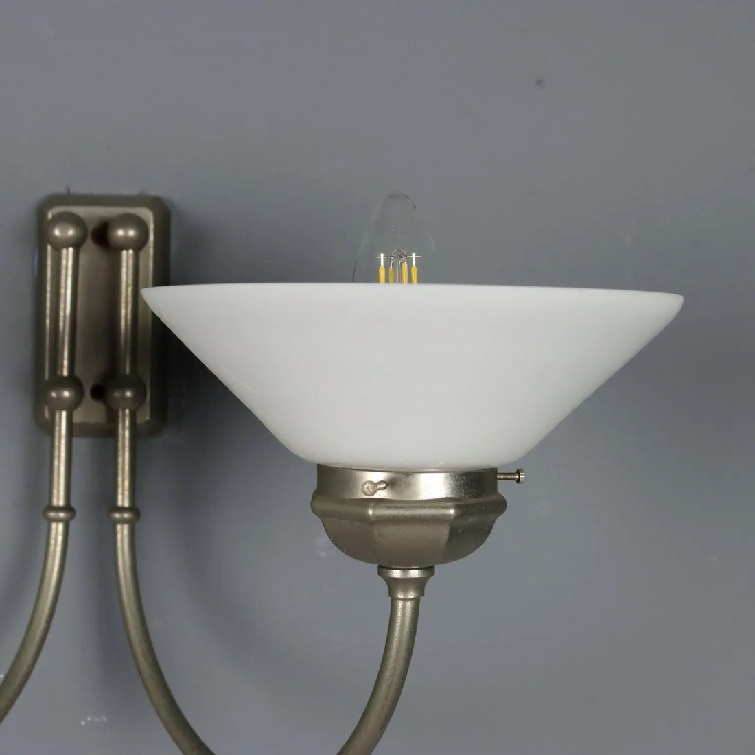 Vintage Wall Lamp Metal Glass Design Italy 1960s | Modernism | Lighting