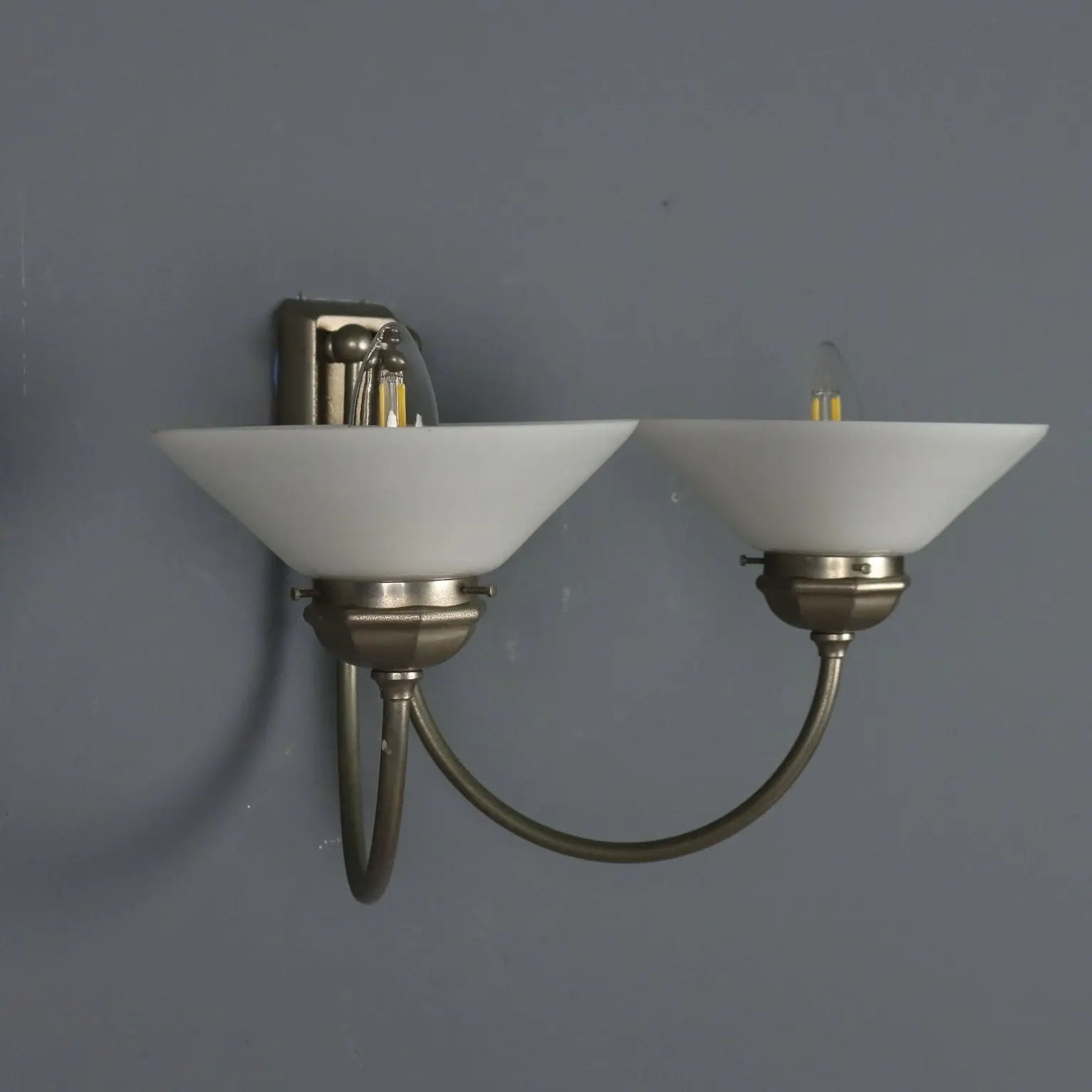 Vintage Wall Lamp Metal Glass Design Italy 1960s | Modernism | Lighting