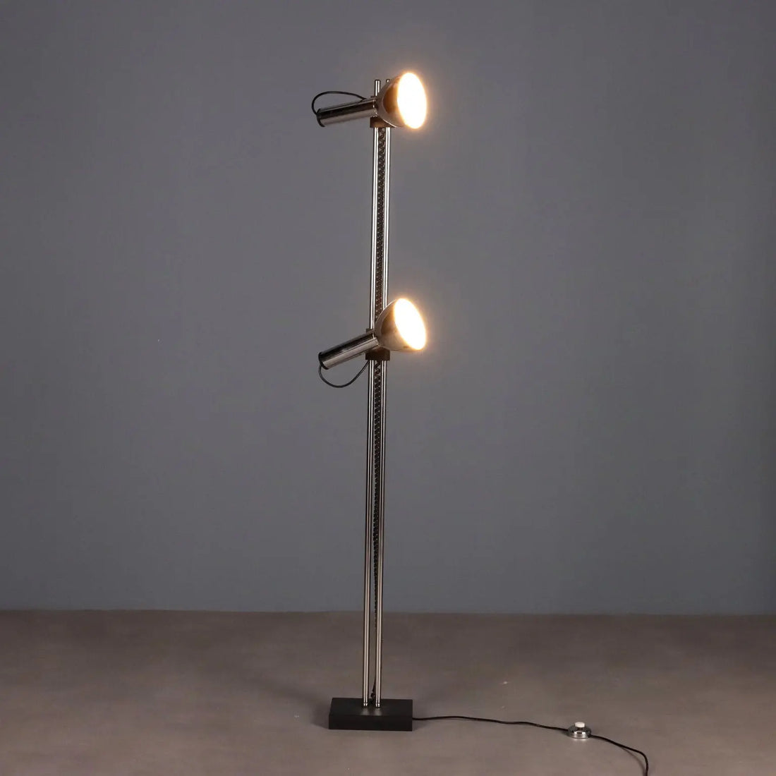 Vintage Floor Lamp Chromed Metal Design Italy 1970s | Modernism | Lighting