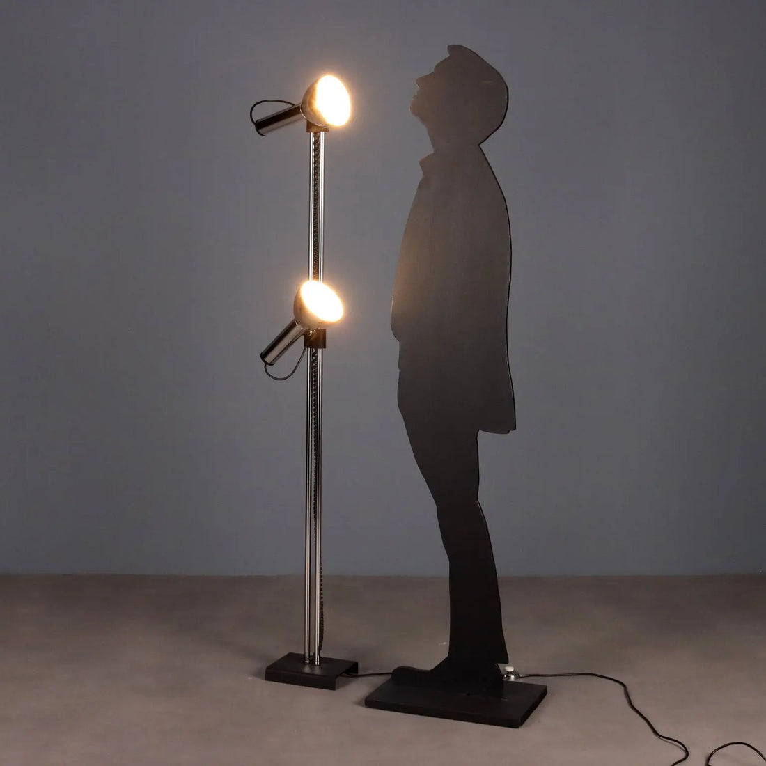 Vintage Floor Lamp Chromed Metal Design Italy 1970s | Modernism | Lighting