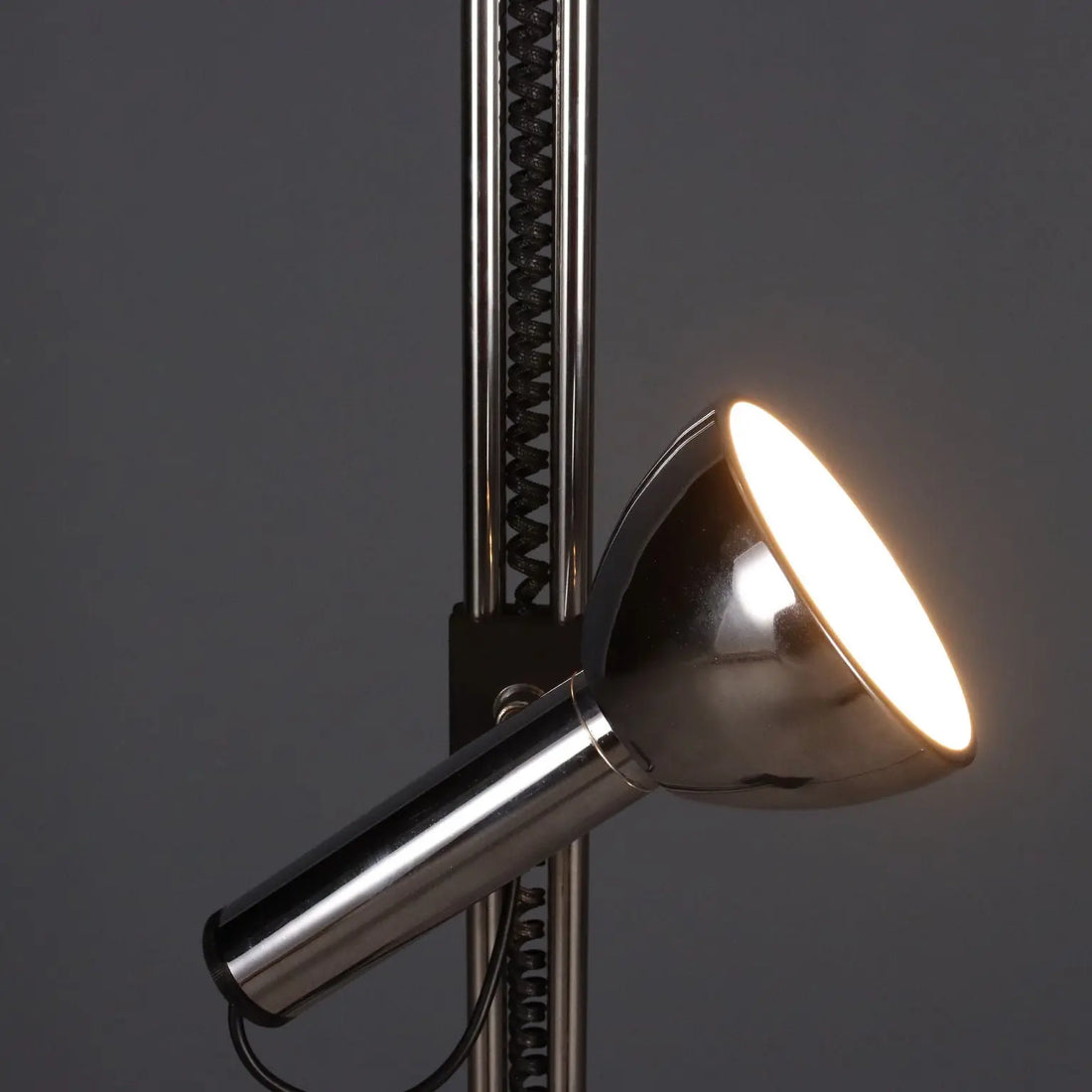 Vintage Floor Lamp Chromed Metal Design Italy 1970s | Modernism | Lighting