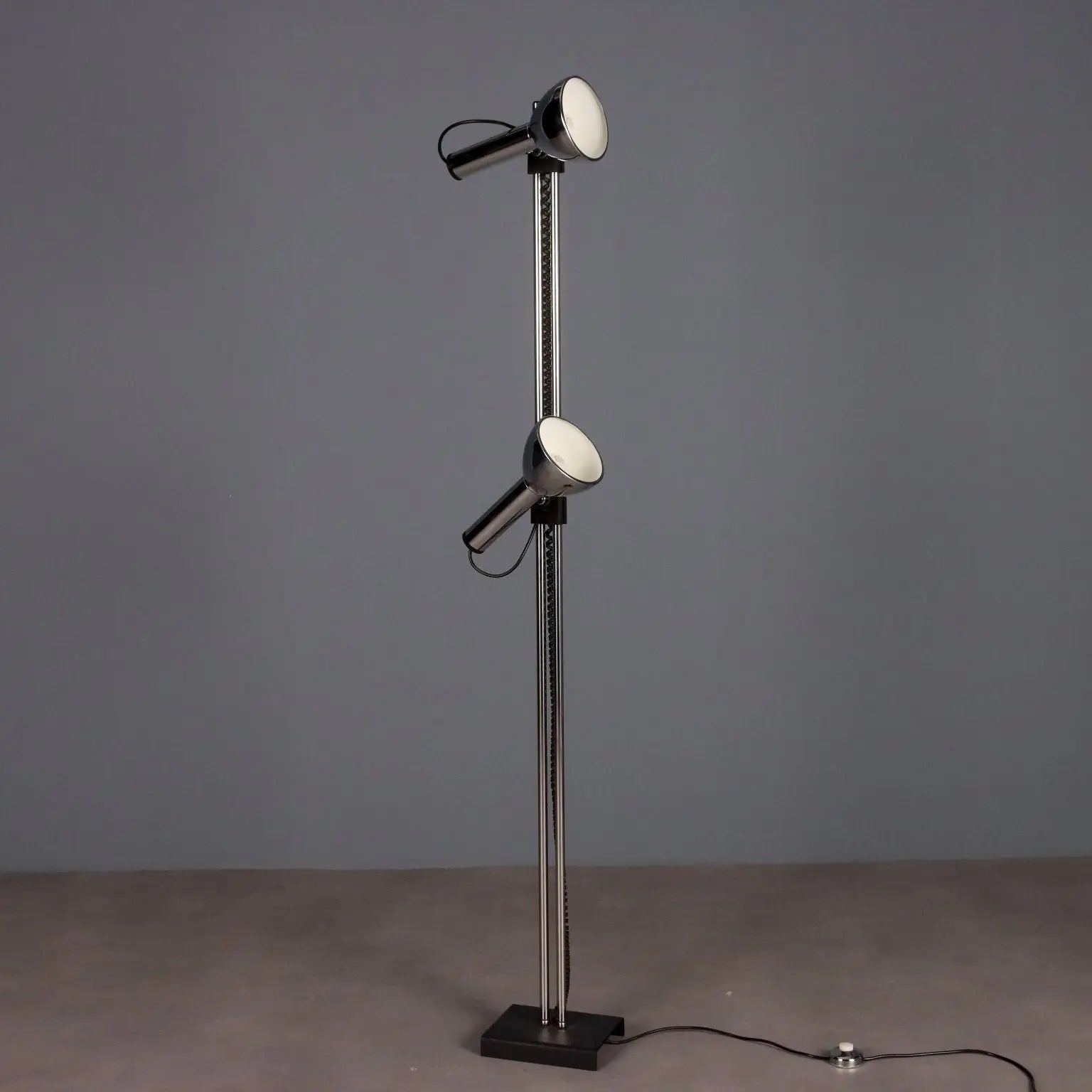 Vintage Floor Lamp Chromed Metal Design Italy 1970s | Modernism | Lighting