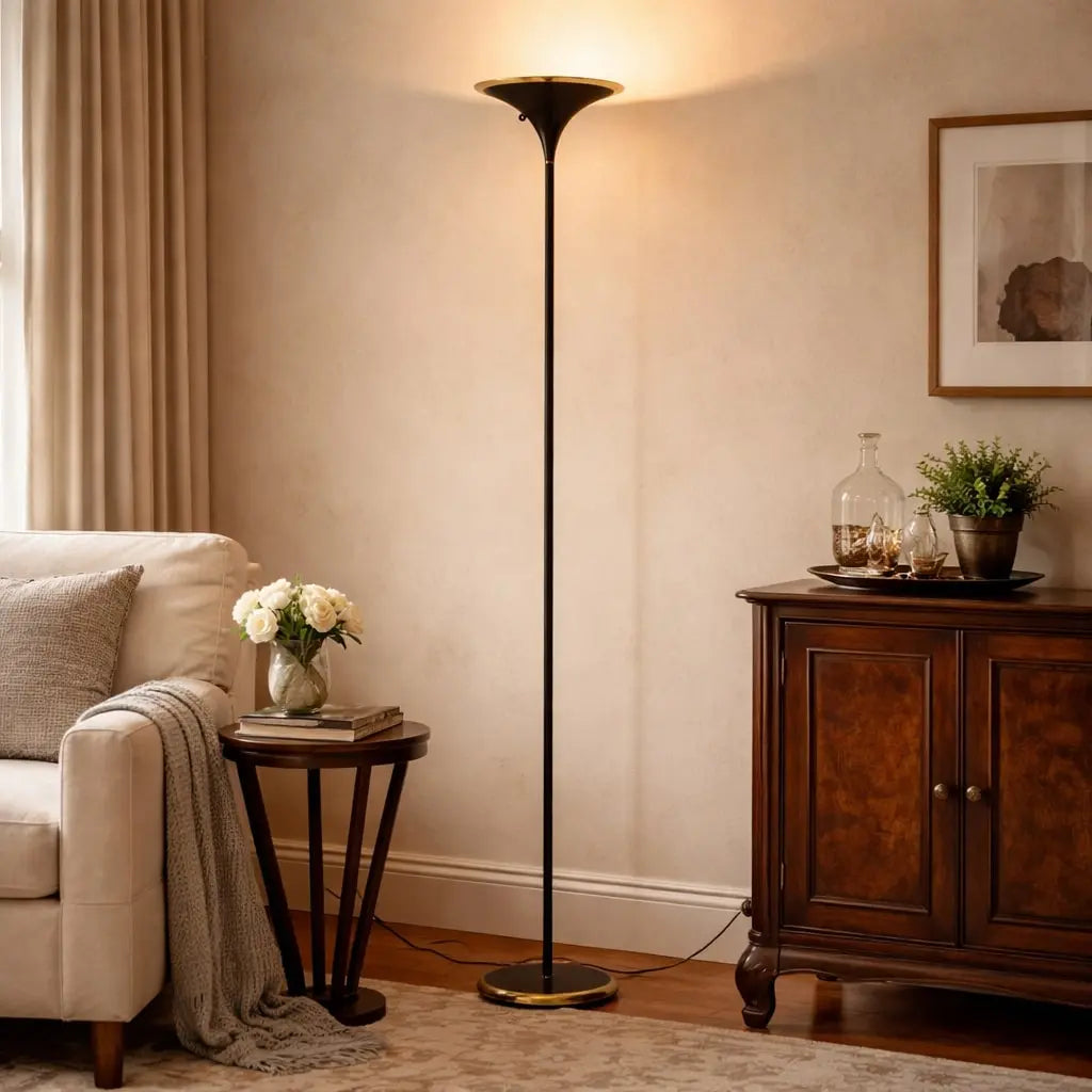 Vintage Lamp Enamelled Metal Brass Design Italy 1980s | Modernism | Lighting