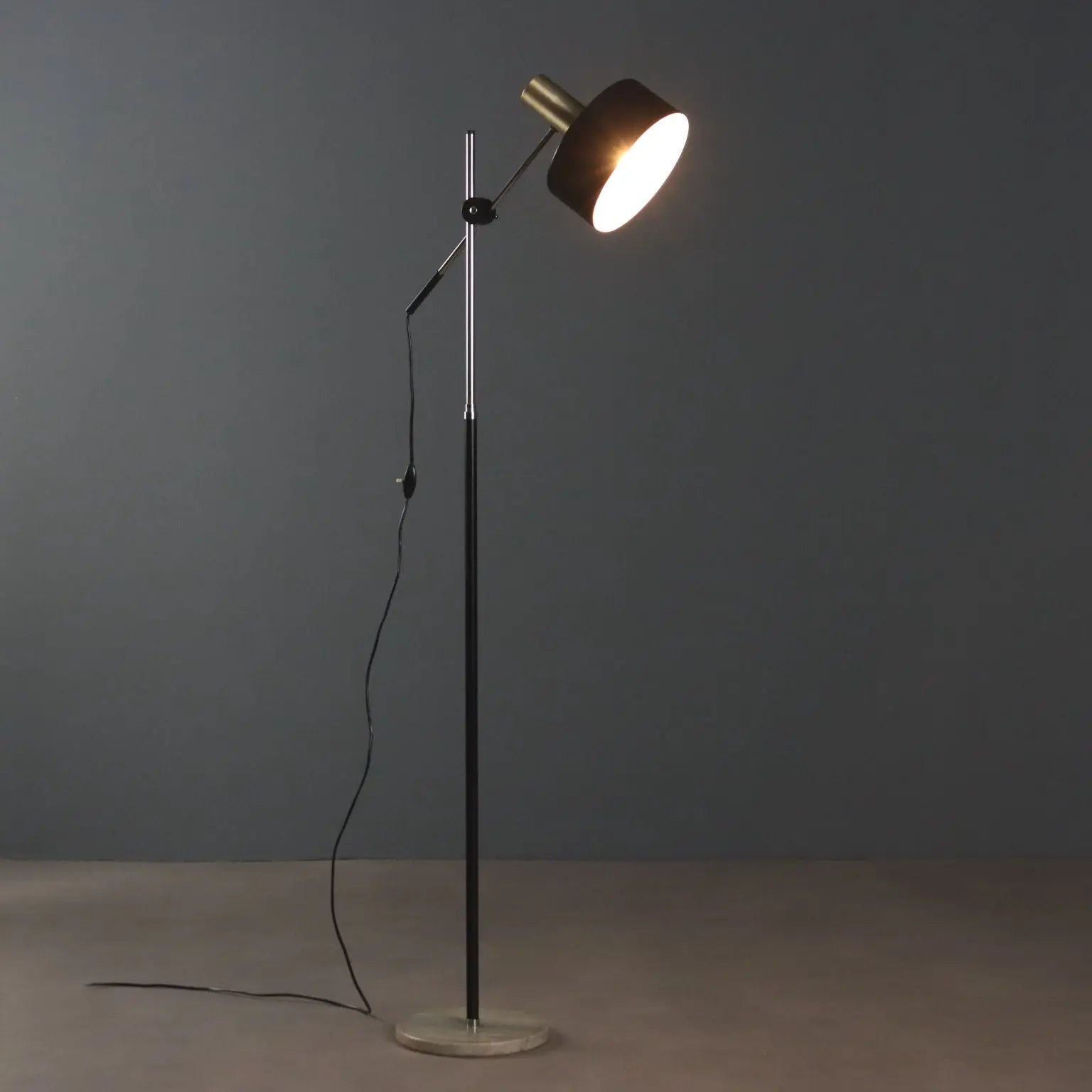Vintage Floor Lamp Aluminium Metal Design Italy 1960s | Modernism | Lighting