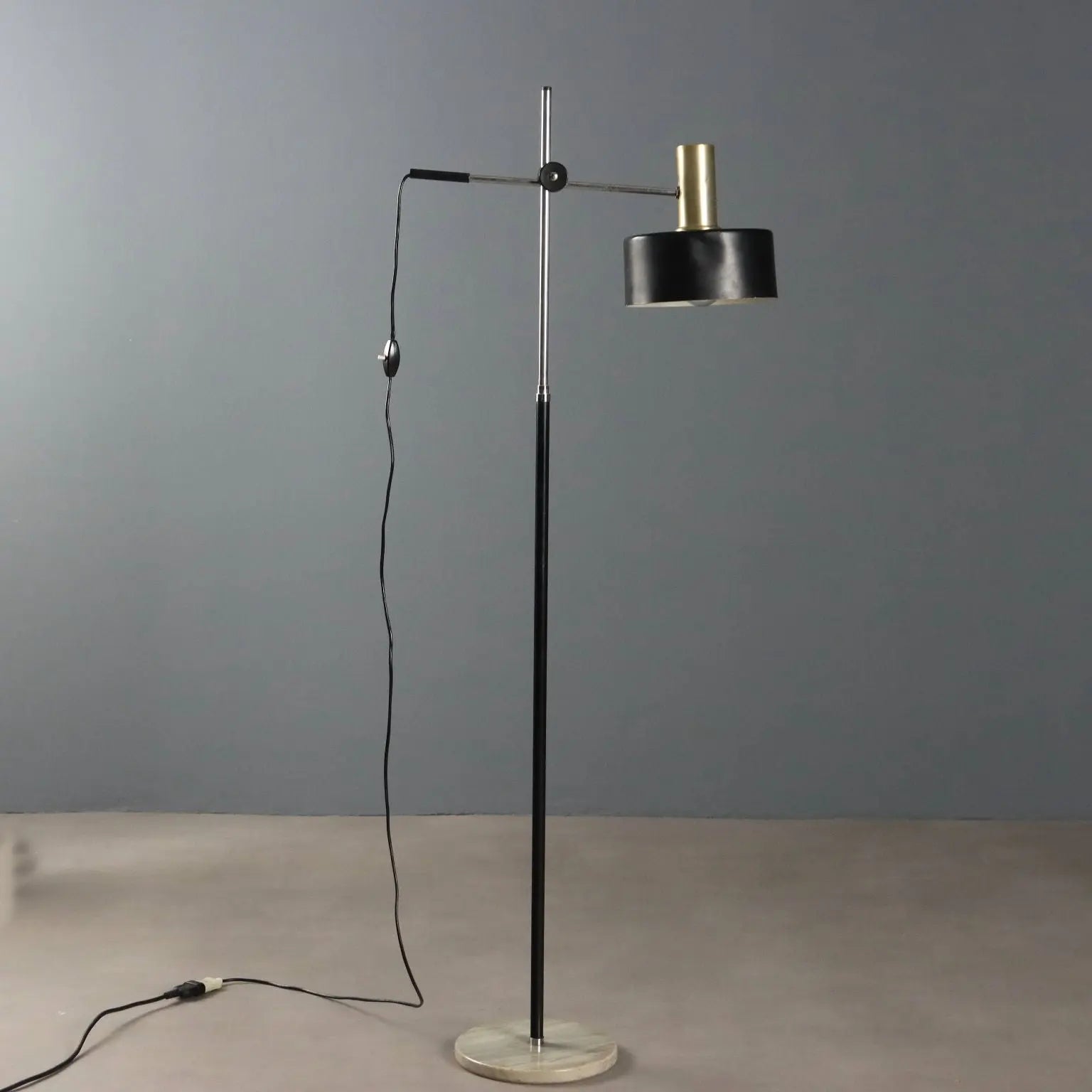 Vintage Floor Lamp Aluminium Metal Design Italy 1960s | Modernism | Lighting