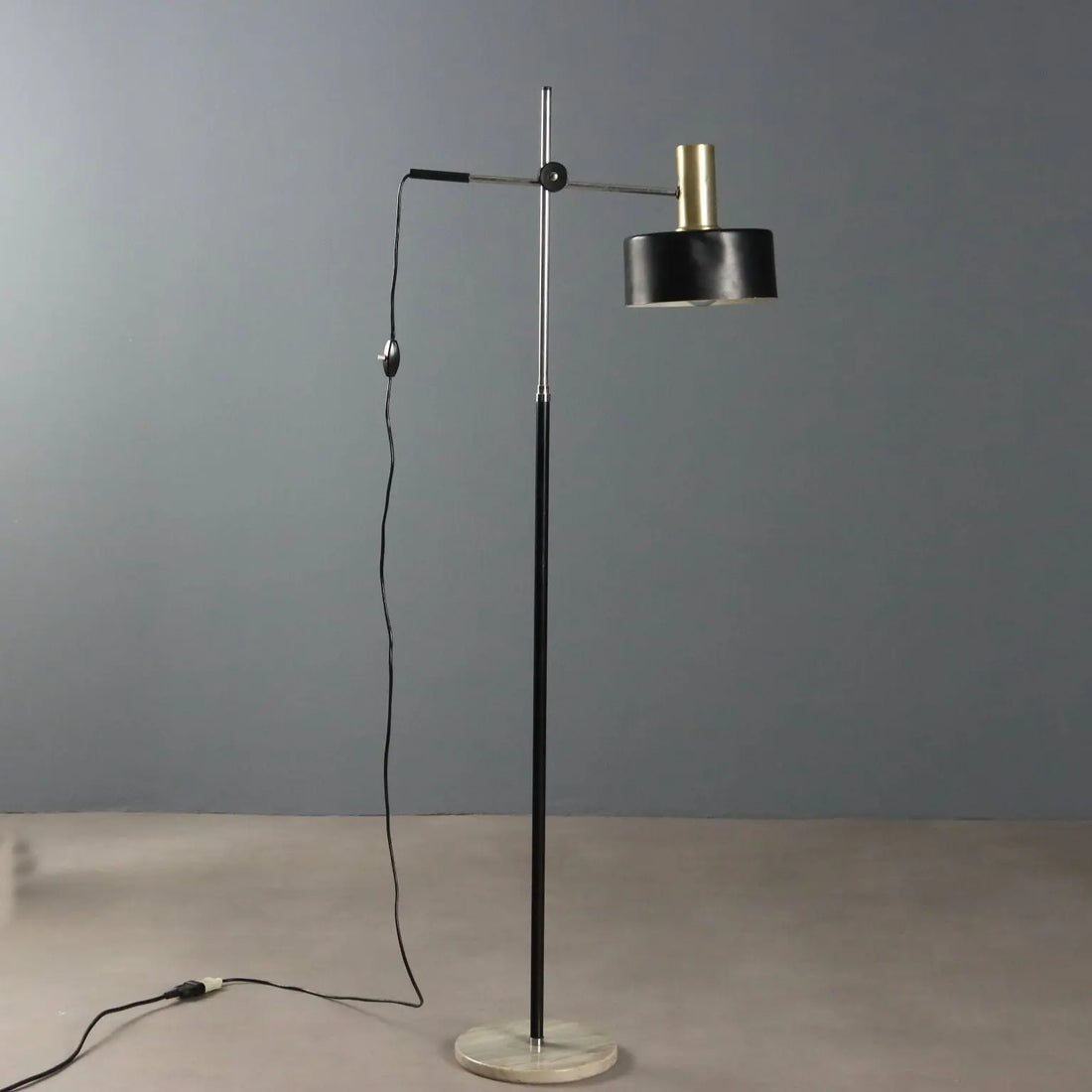 Vintage Floor Lamp Aluminium Metal Design Italy 1960s | Modernism | Lighting