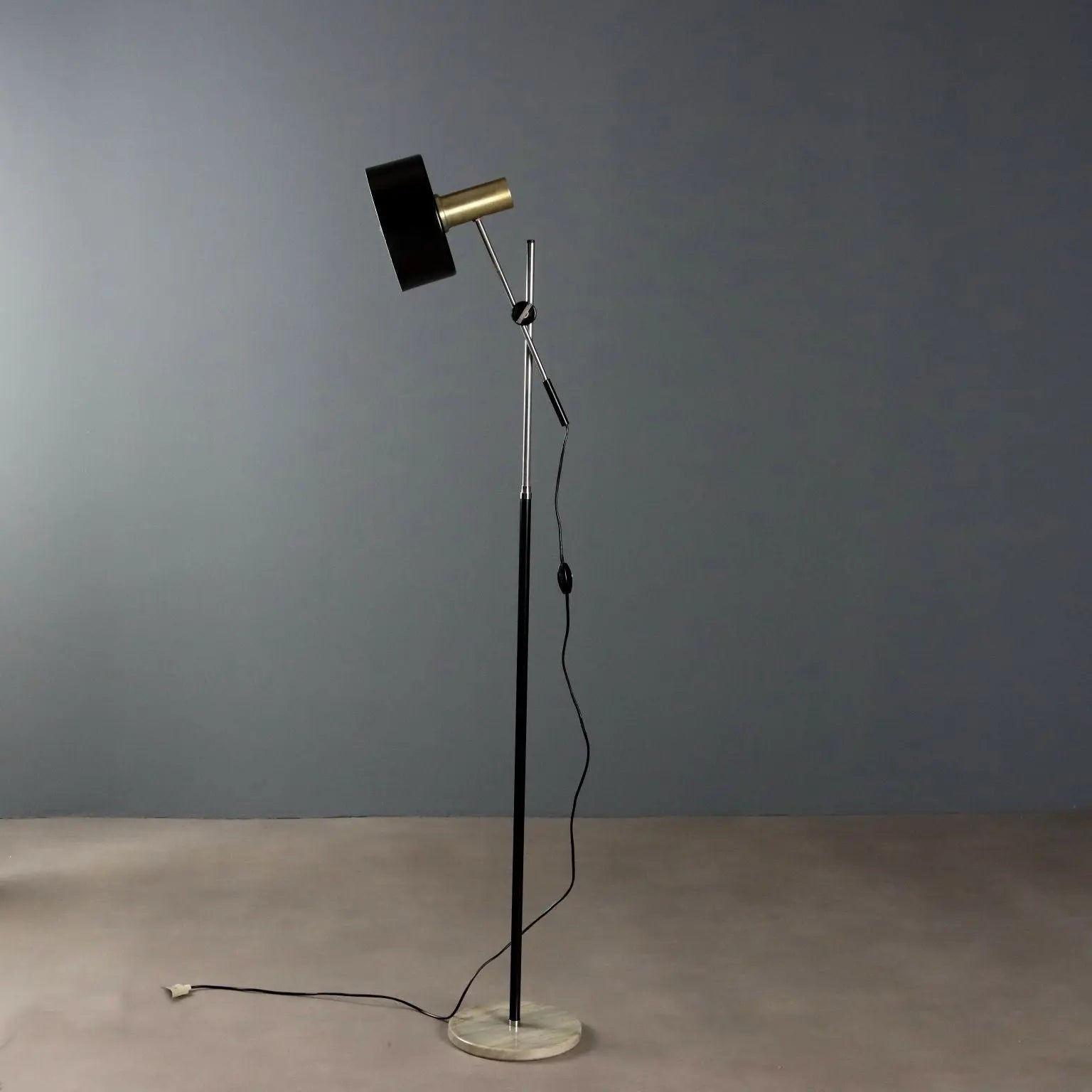 Vintage Floor Lamp Aluminium Metal Design Italy 1960s | Modernism | Lighting