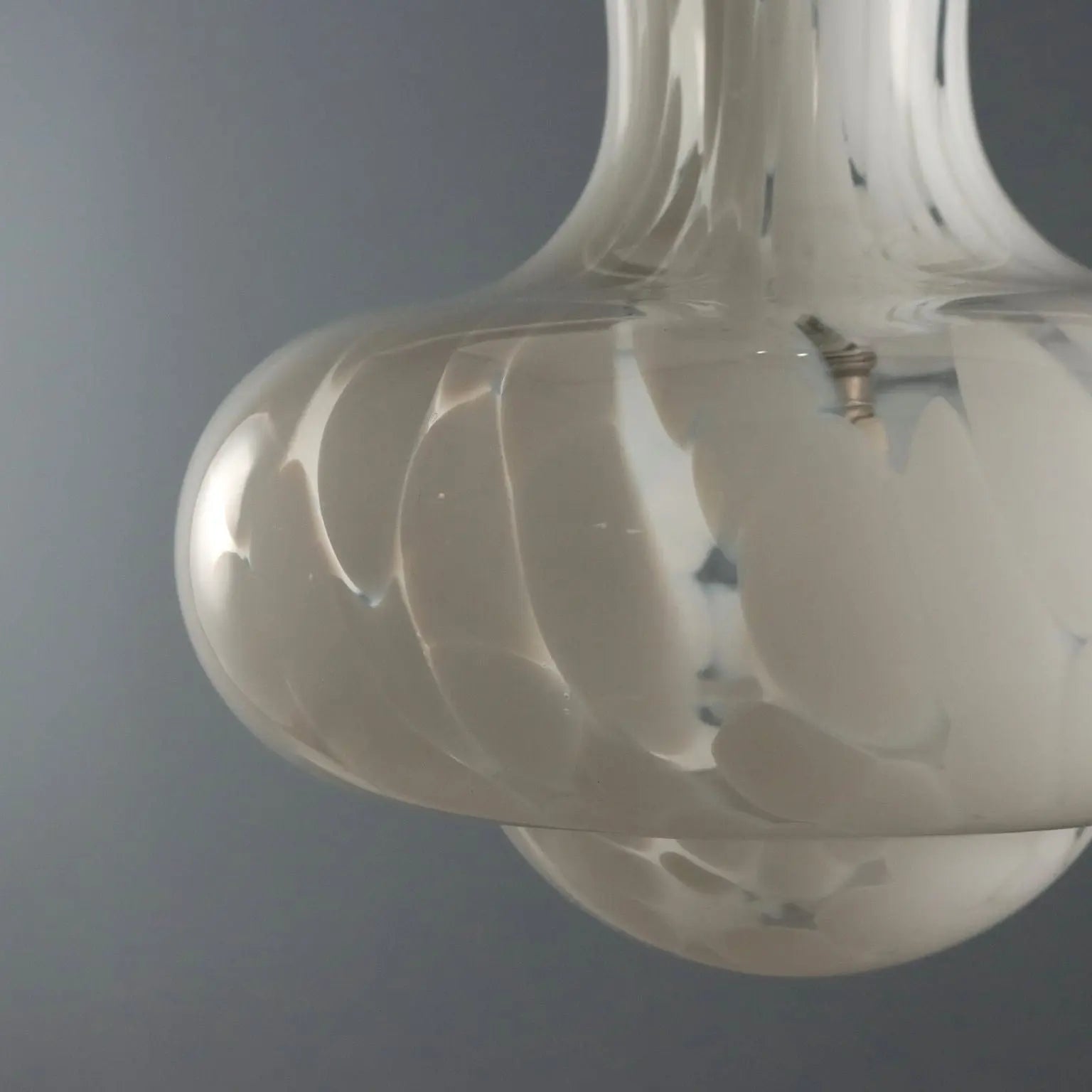 Vintage Lamp Glass Chromed Metal Design Italy 1960s-1970s | Modernism | Lighting