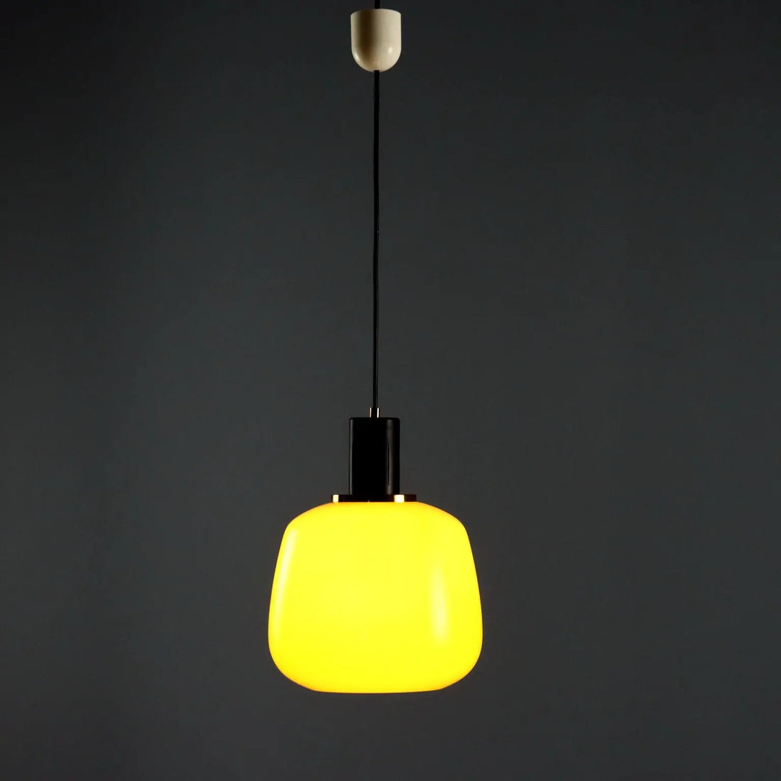 Vintage Ceiling Lamp Metal Glass Design Italy 1960s | Modernism | Lighting