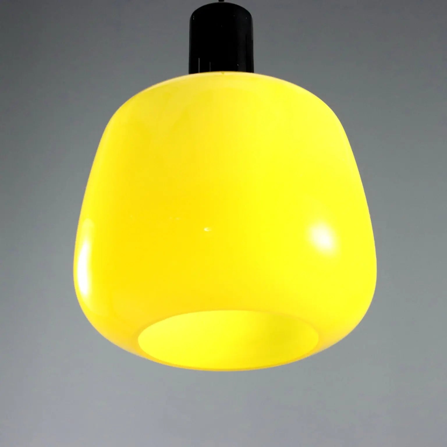 Vintage Ceiling Lamp Metal Glass Design Italy 1960s | Modernism | Lighting