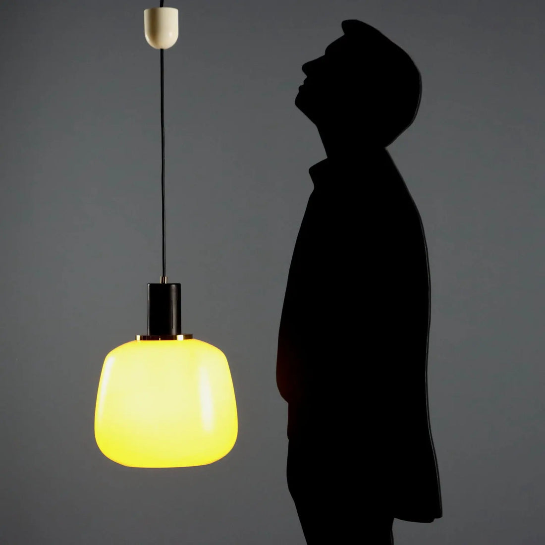 Vintage Ceiling Lamp Metal Glass Design Italy 1960s | Modernism | Lighting