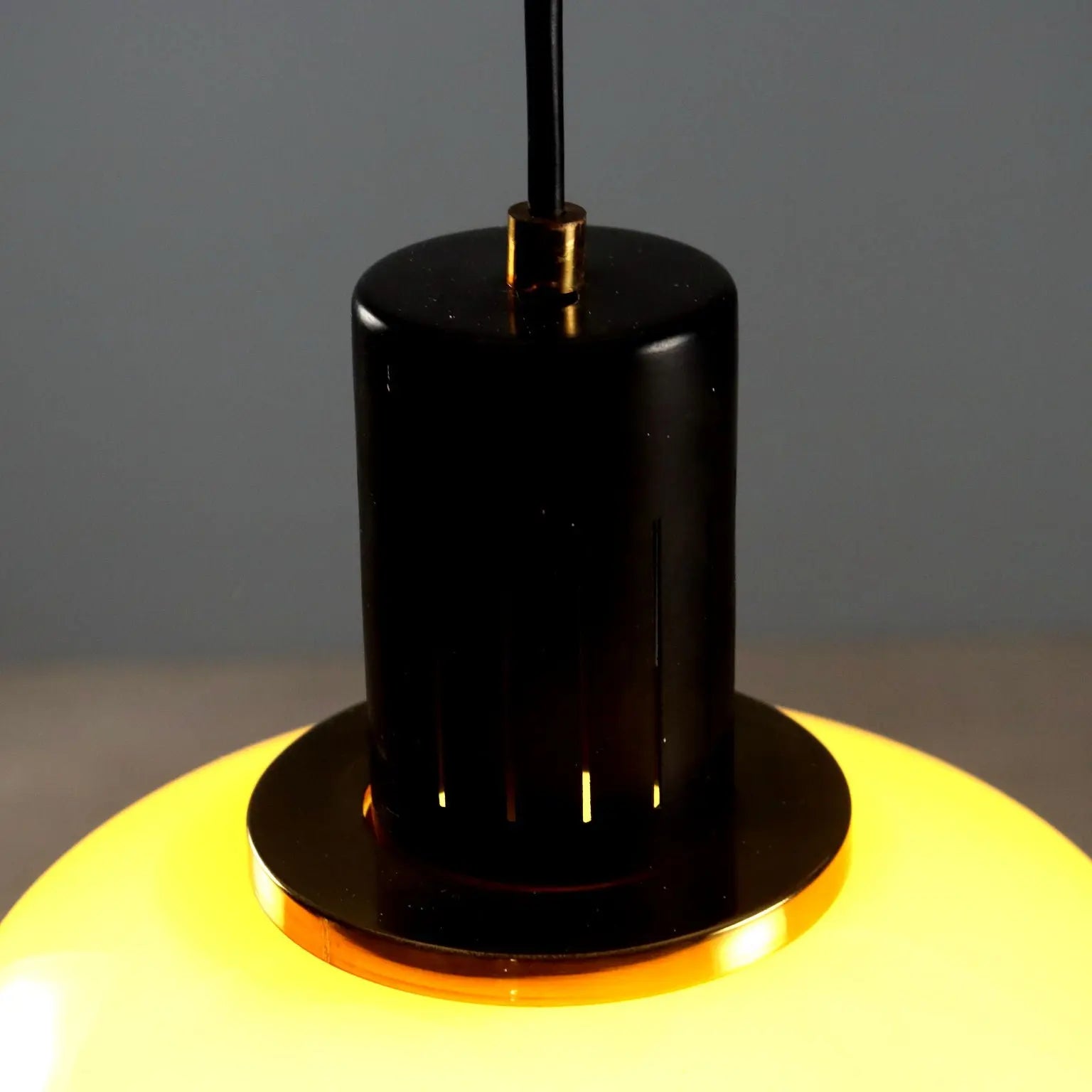 Vintage Ceiling Lamp Metal Glass Design Italy 1960s | Modernism | Lighting