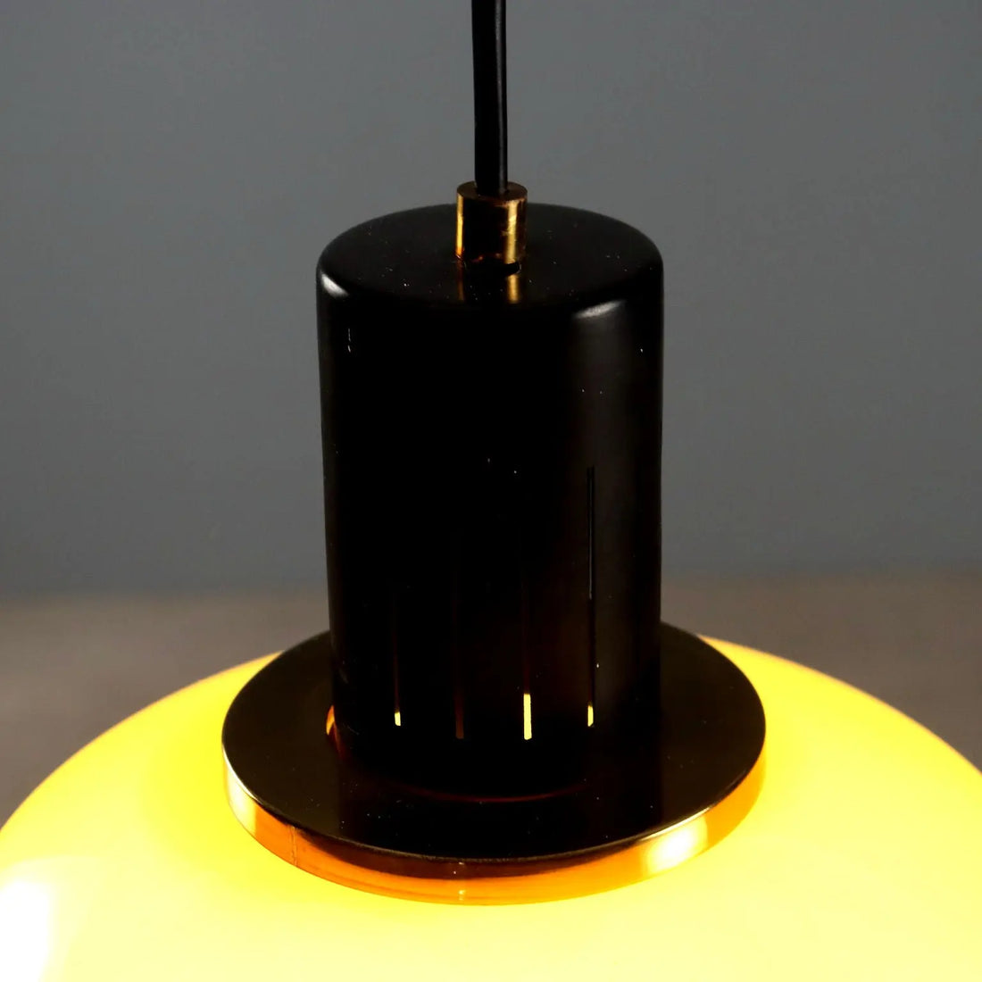 Vintage Ceiling Lamp Metal Glass Design Italy 1960s | Modernism | Lighting