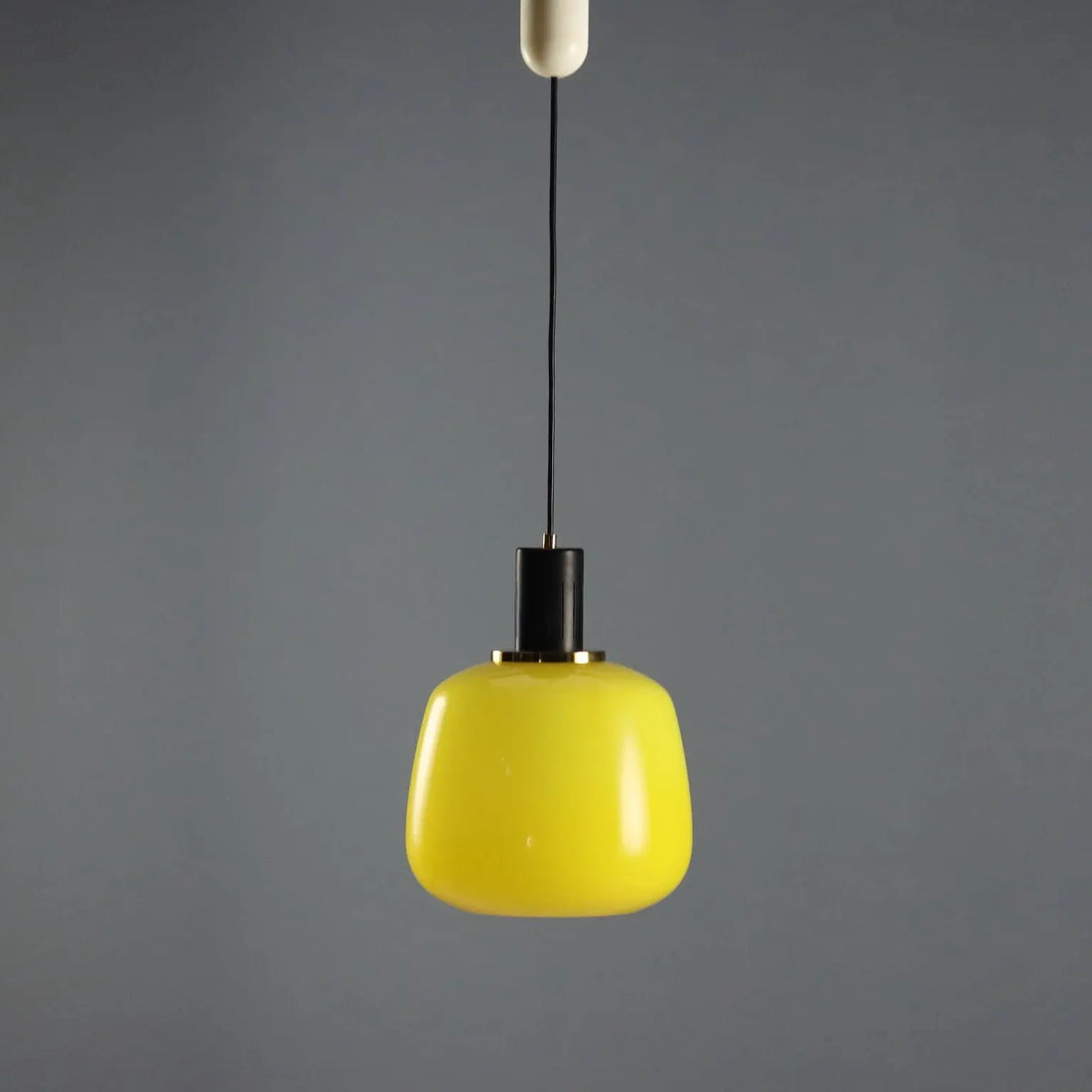 Vintage Ceiling Lamp Metal Glass Design Italy 1960s | Modernism | Lighting